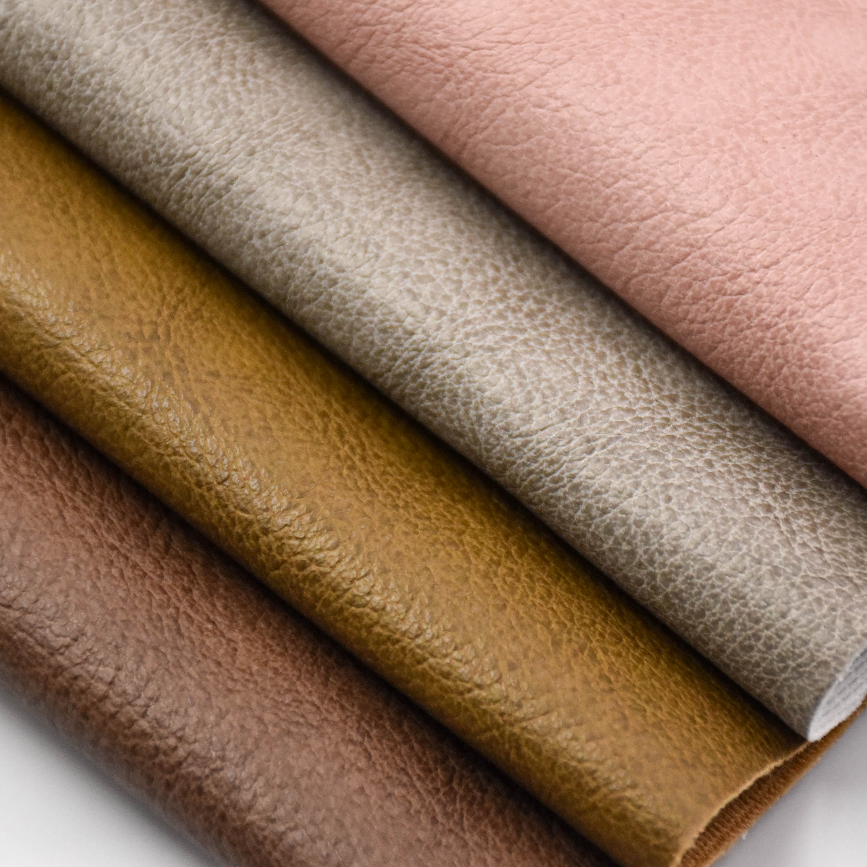 Printed and embossed two-way stretch PU leather for Garment