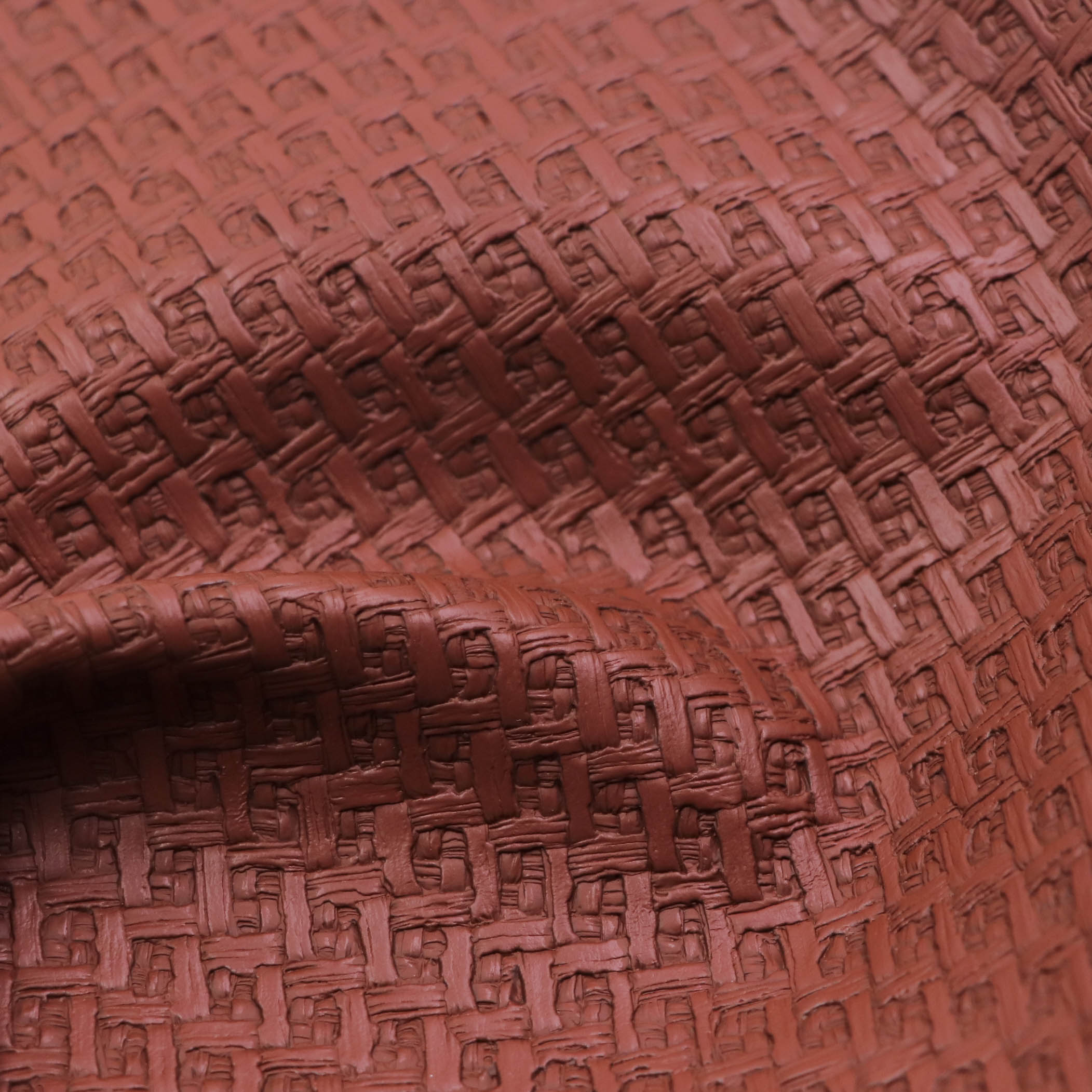 Woven textured leather-like PU leather is used for shoes
