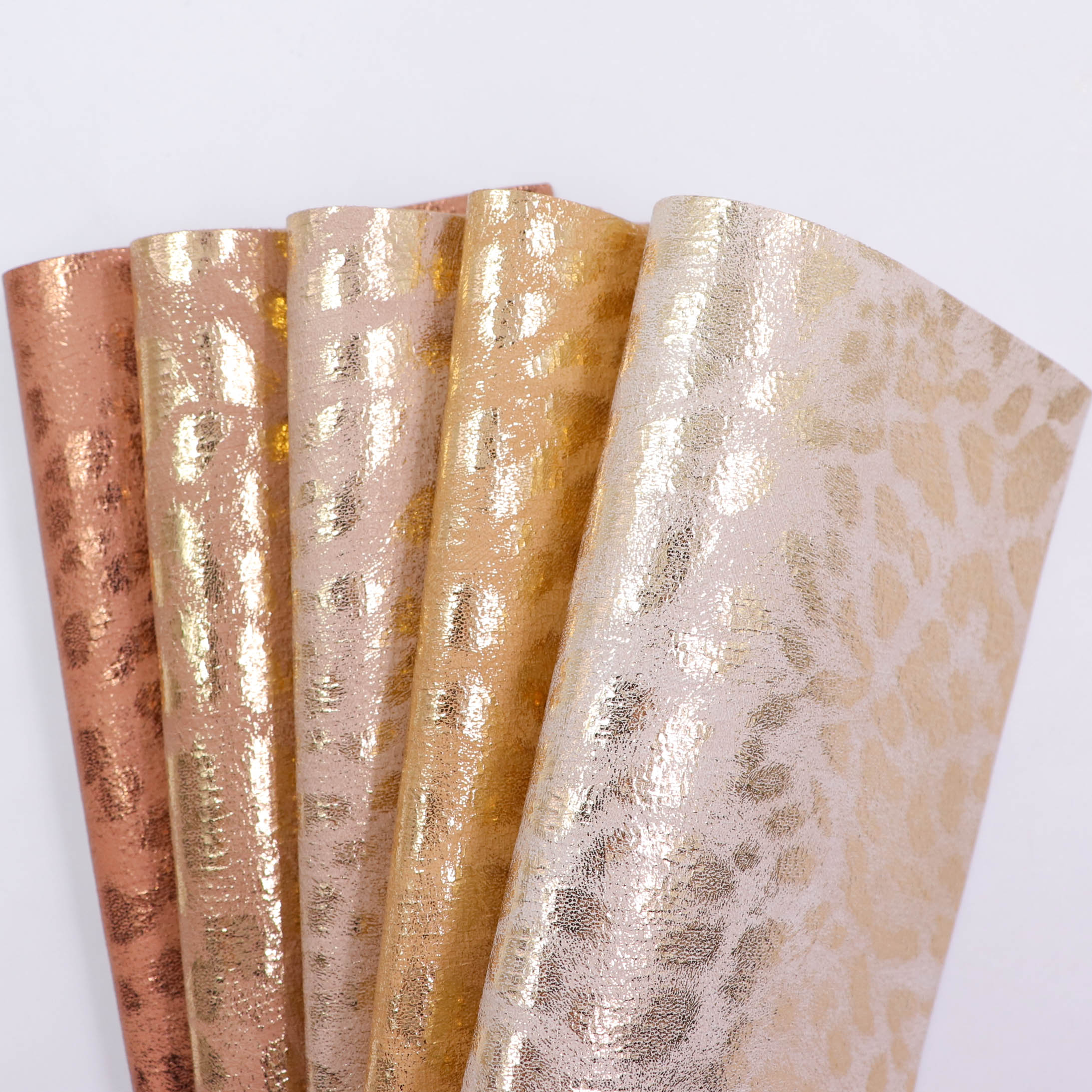 Leopard print Semi-transfer printing PU leather for Shoe