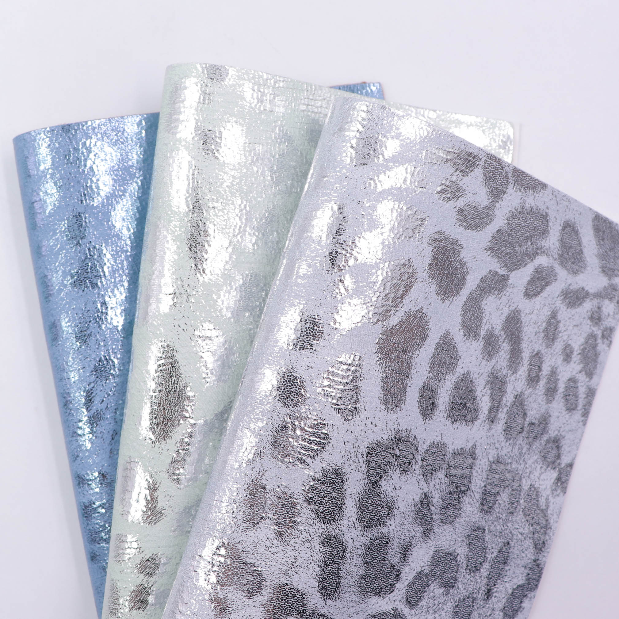 Leopard print Semi-transfer printing PU leather for Shoe