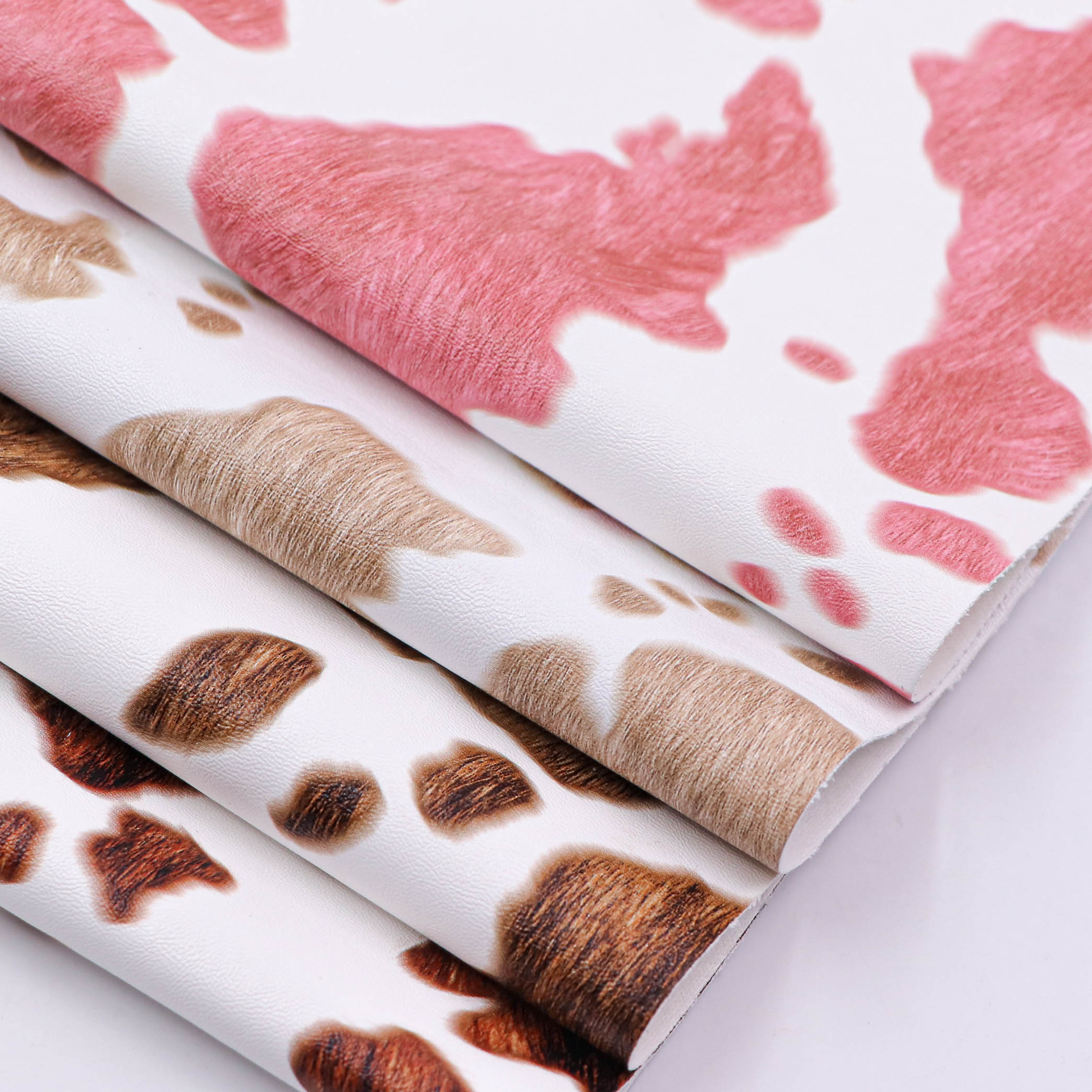 Cow print Super soft PU Leather for Garment