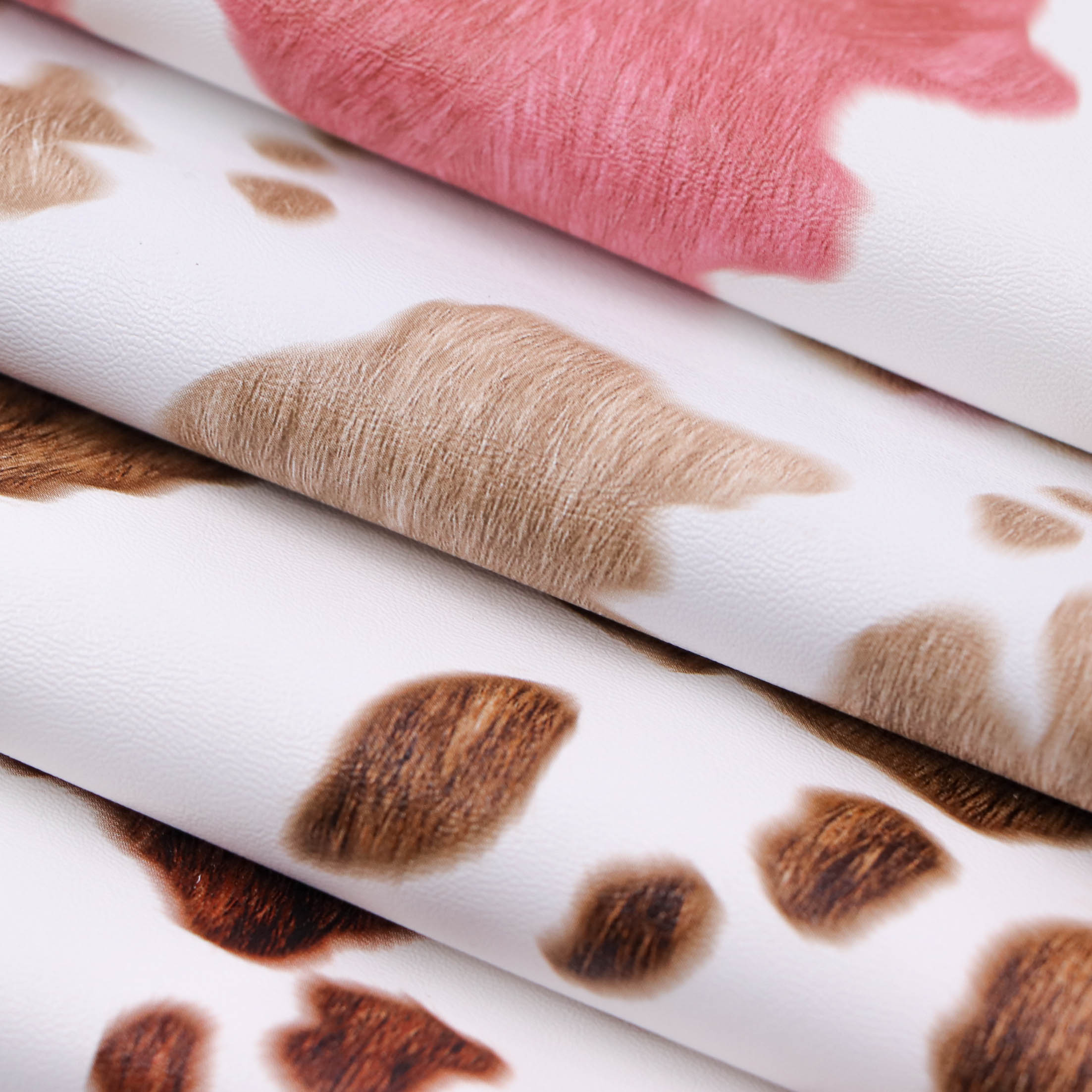 Cow print Super soft PU Leather for Garment