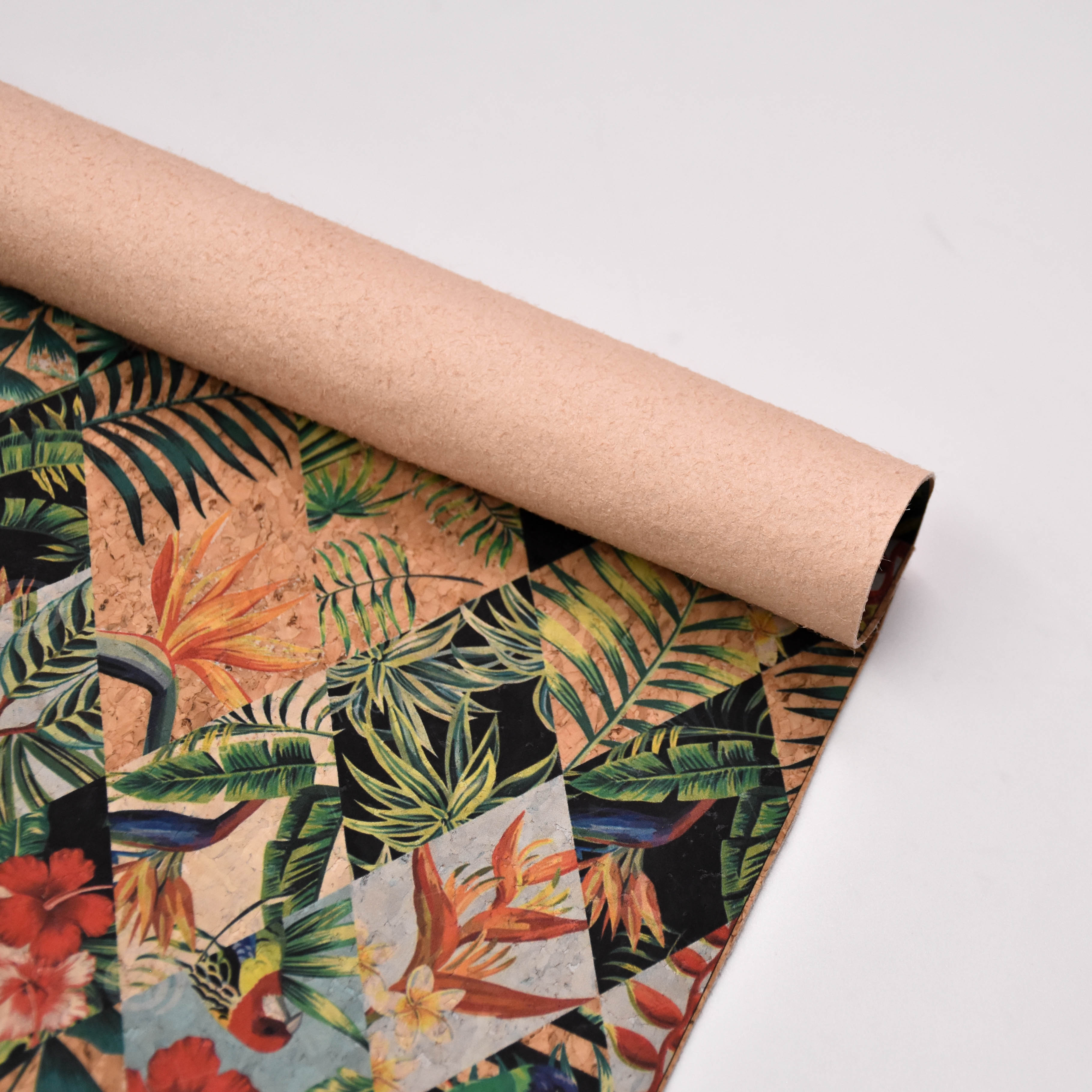 Printed pattern CORK PU LEATHER FOR SHOES/BAG