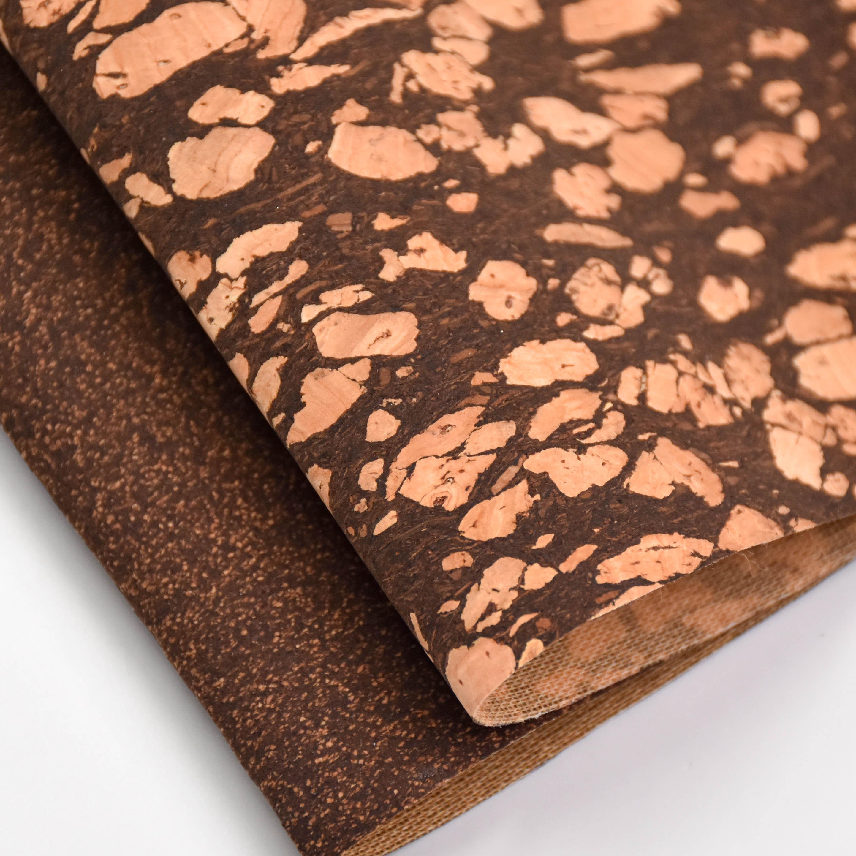 wholesale faux leather fabric Printed cork PU leather