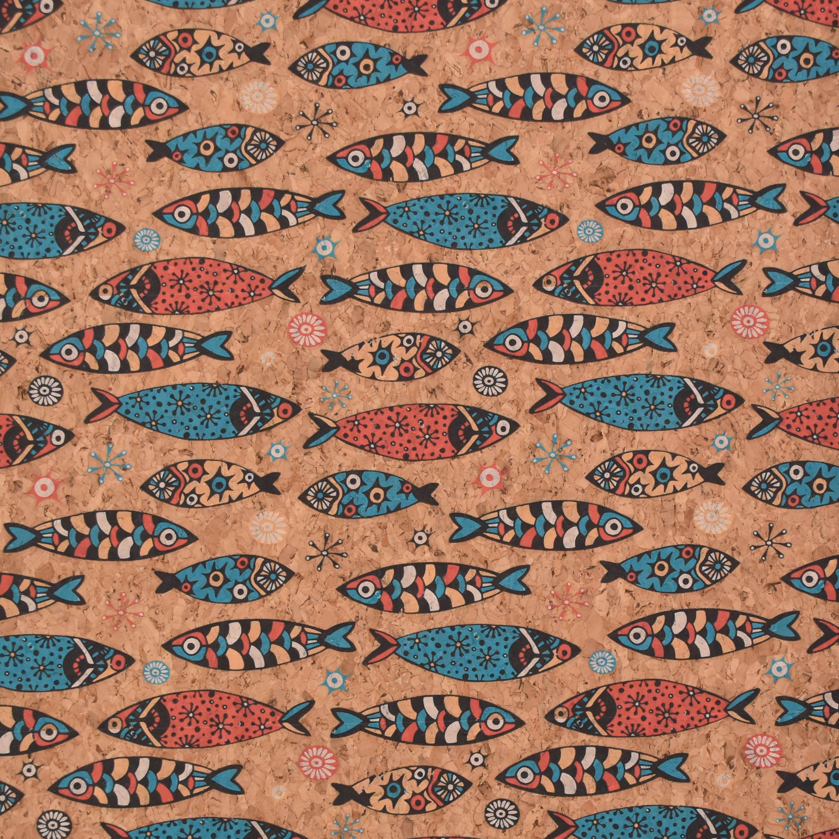 Printed pattern CORK PU LEATHER FOR SHOES/BAG