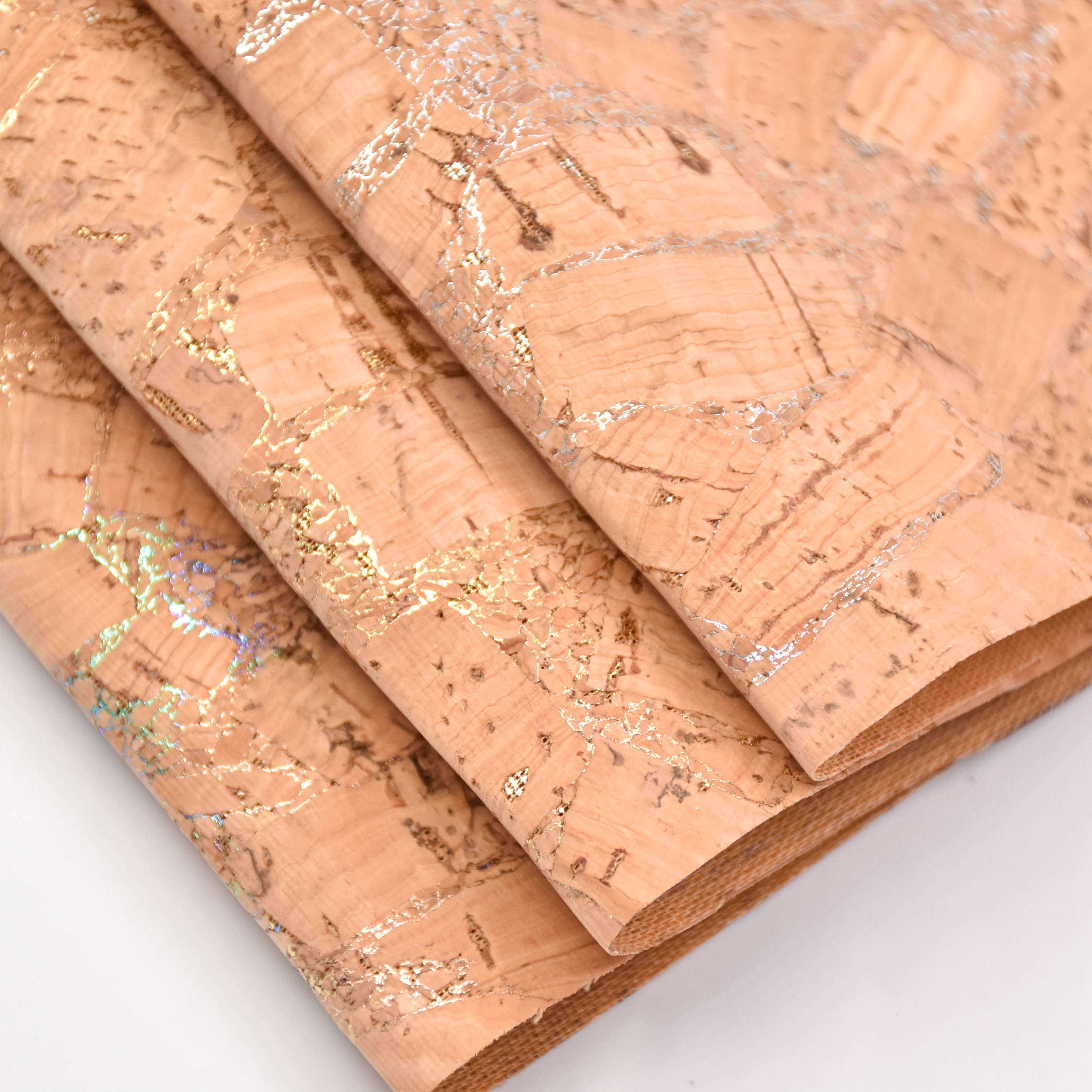  Printed cork PU leather for shoes/bag
