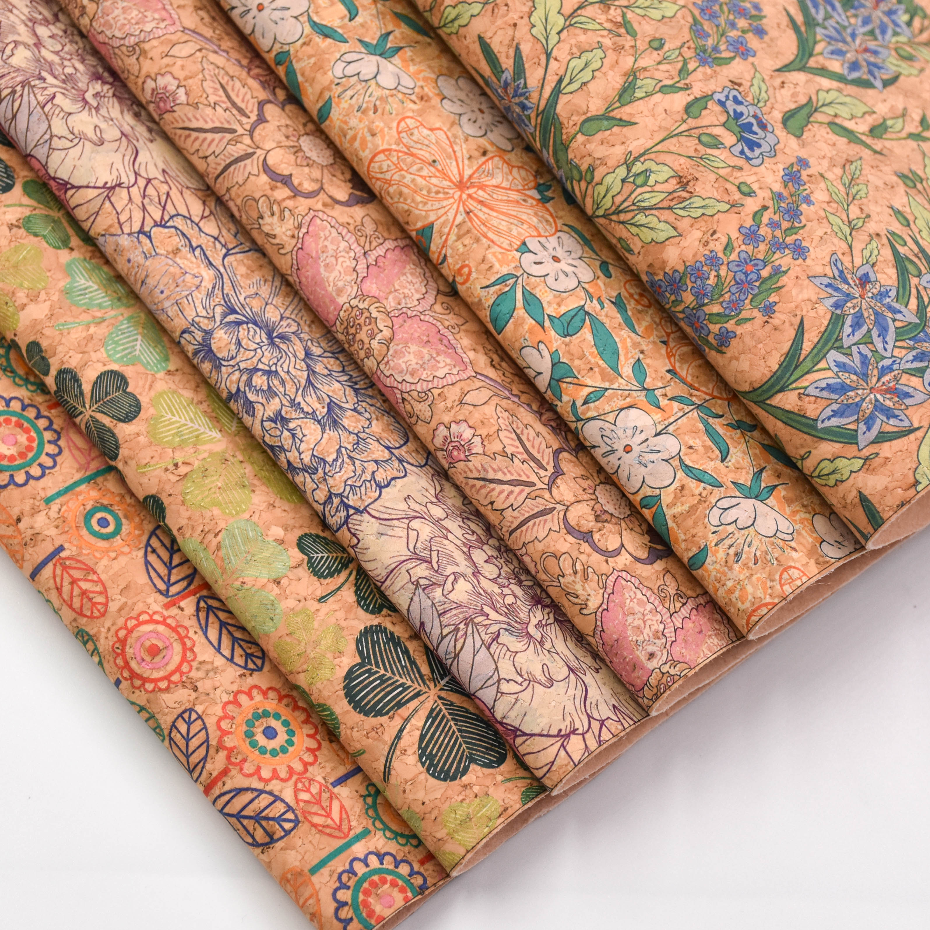 Printed pattern CORK PU LEATHER FOR SHOES/BAG 