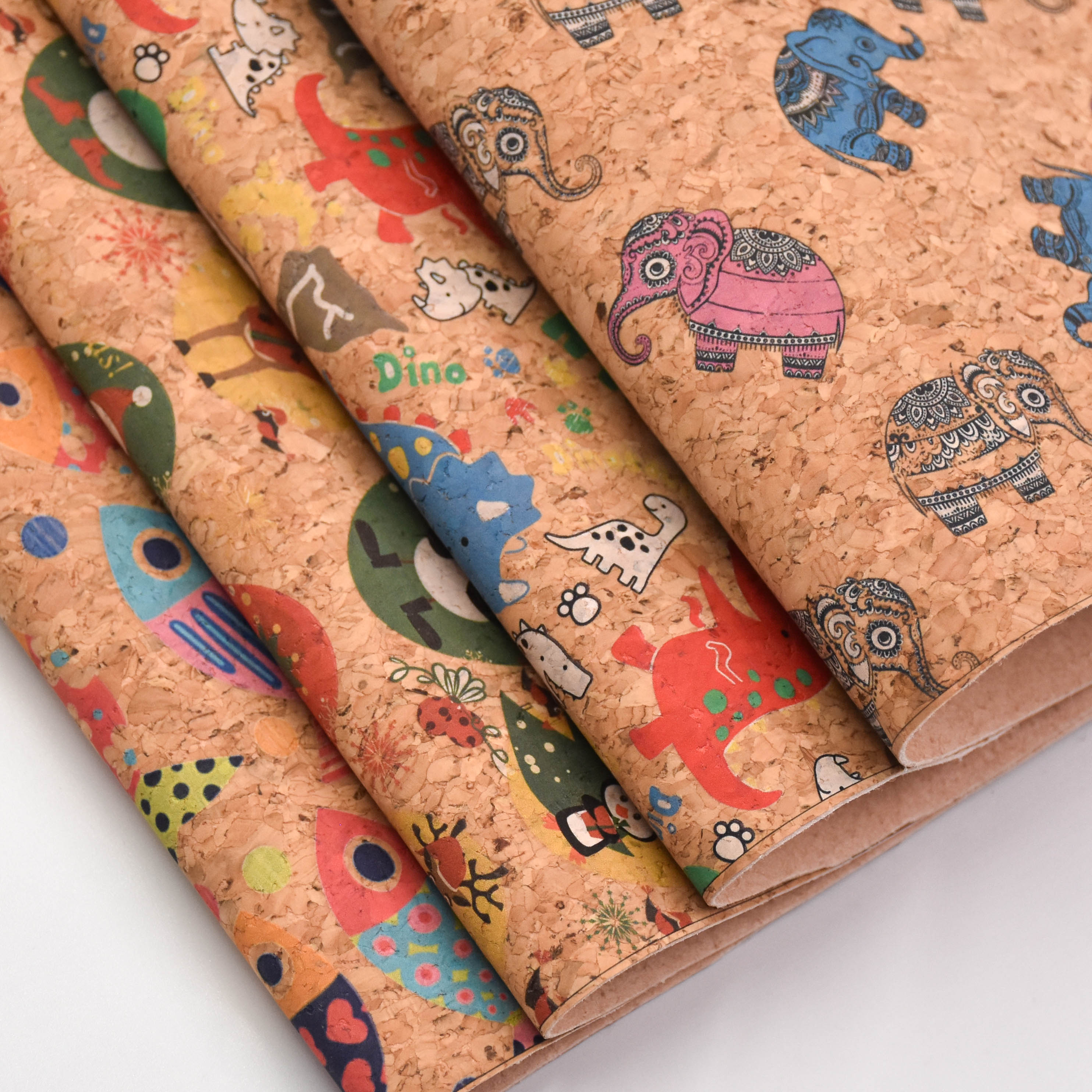 Printed pattern CORK PU LEATHER FOR SHOES/BAG