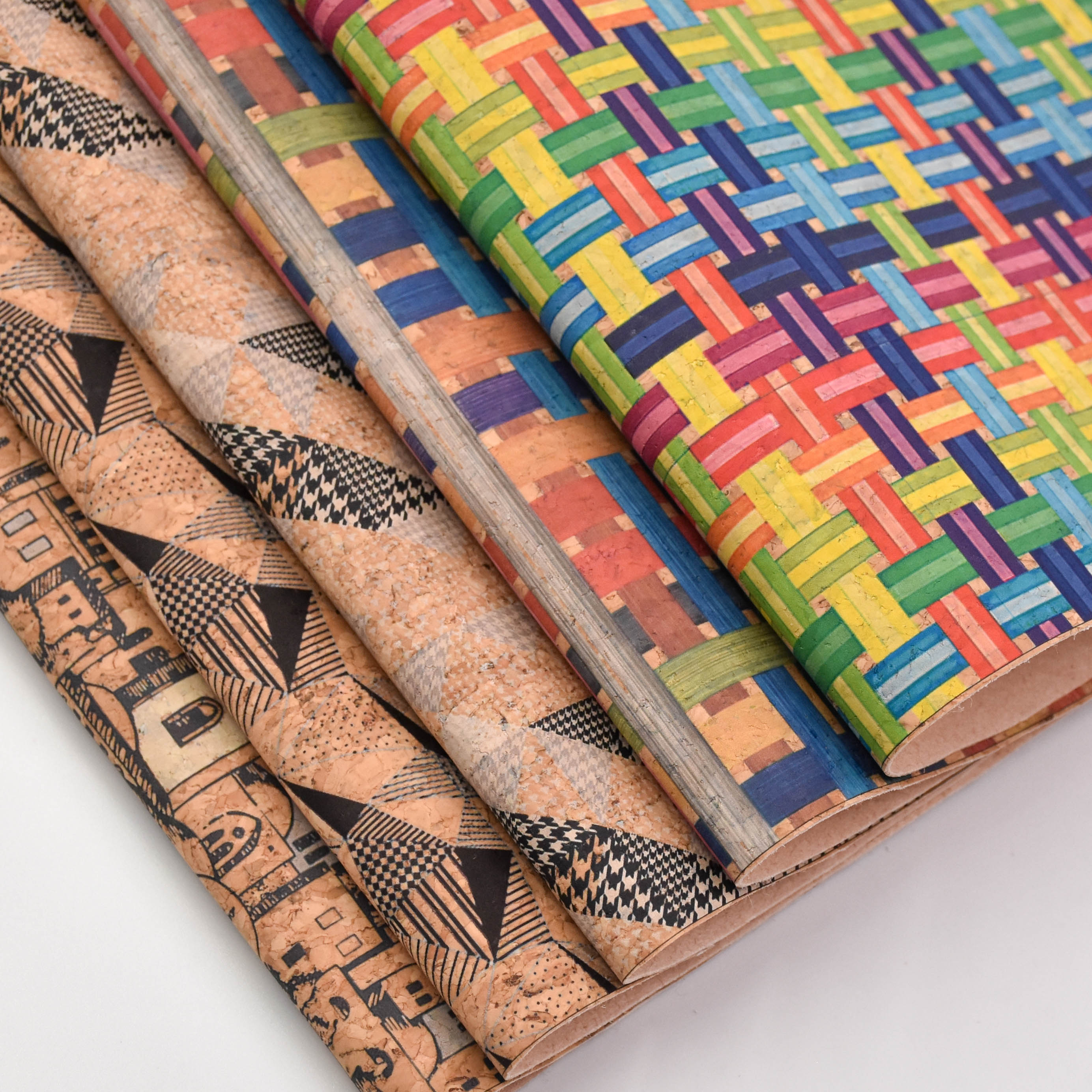 Printed pattern CORK PU LEATHER FOR SHOES/BAG