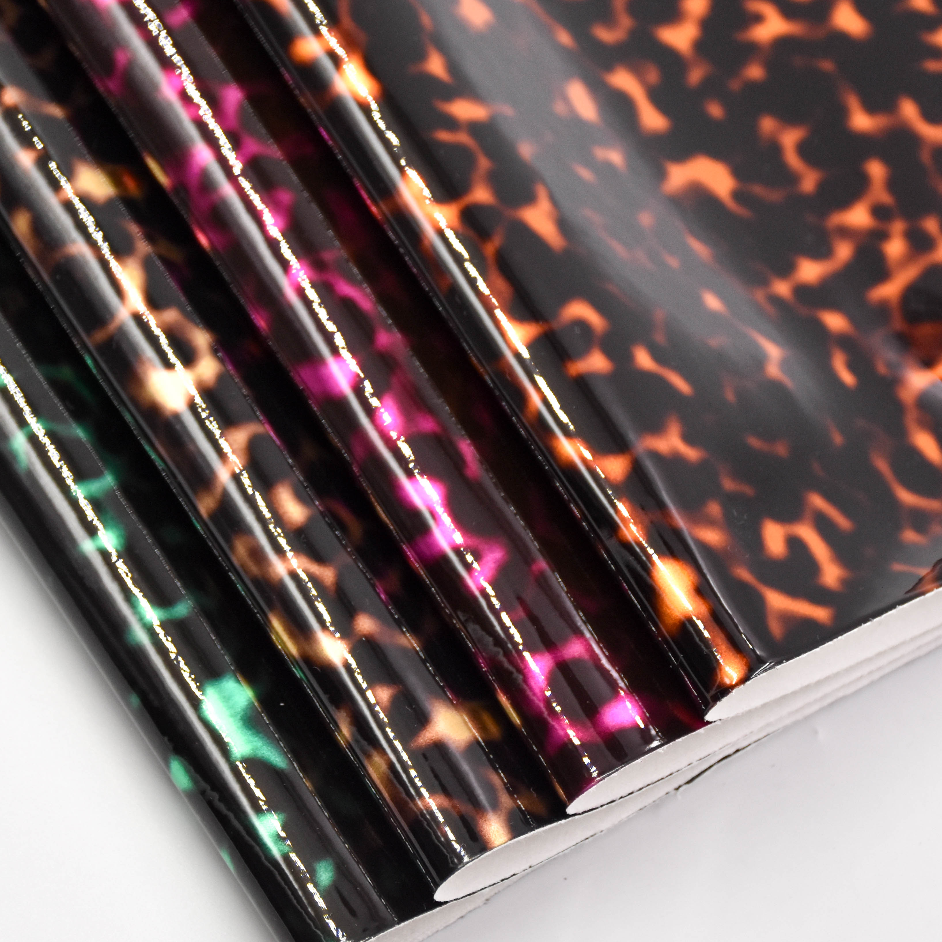 wholesale faux leather fabric print patterns TPU FOIL for shoes