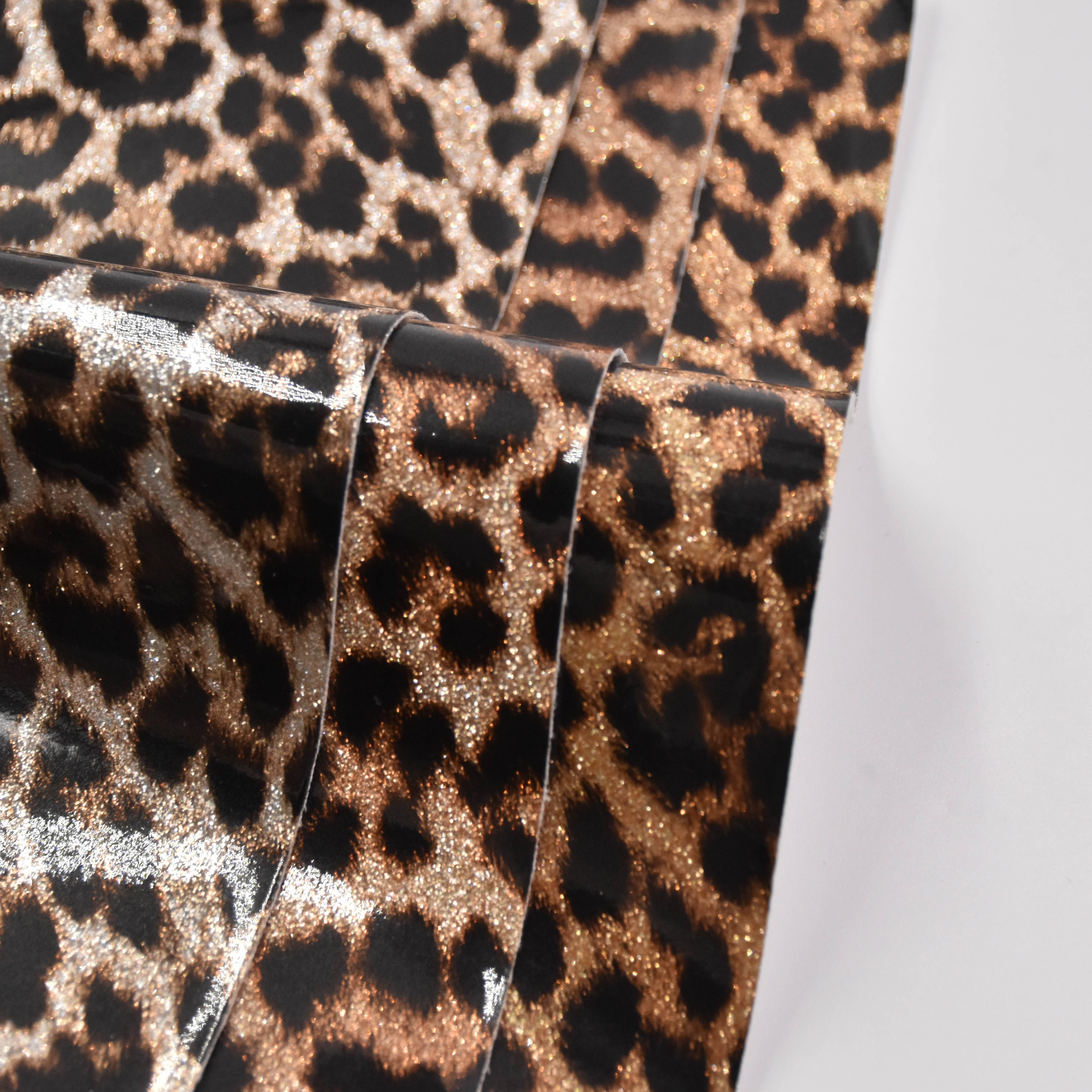 wholesale faux leather fabric Print leopard print patterns TPU FOIL for shoes