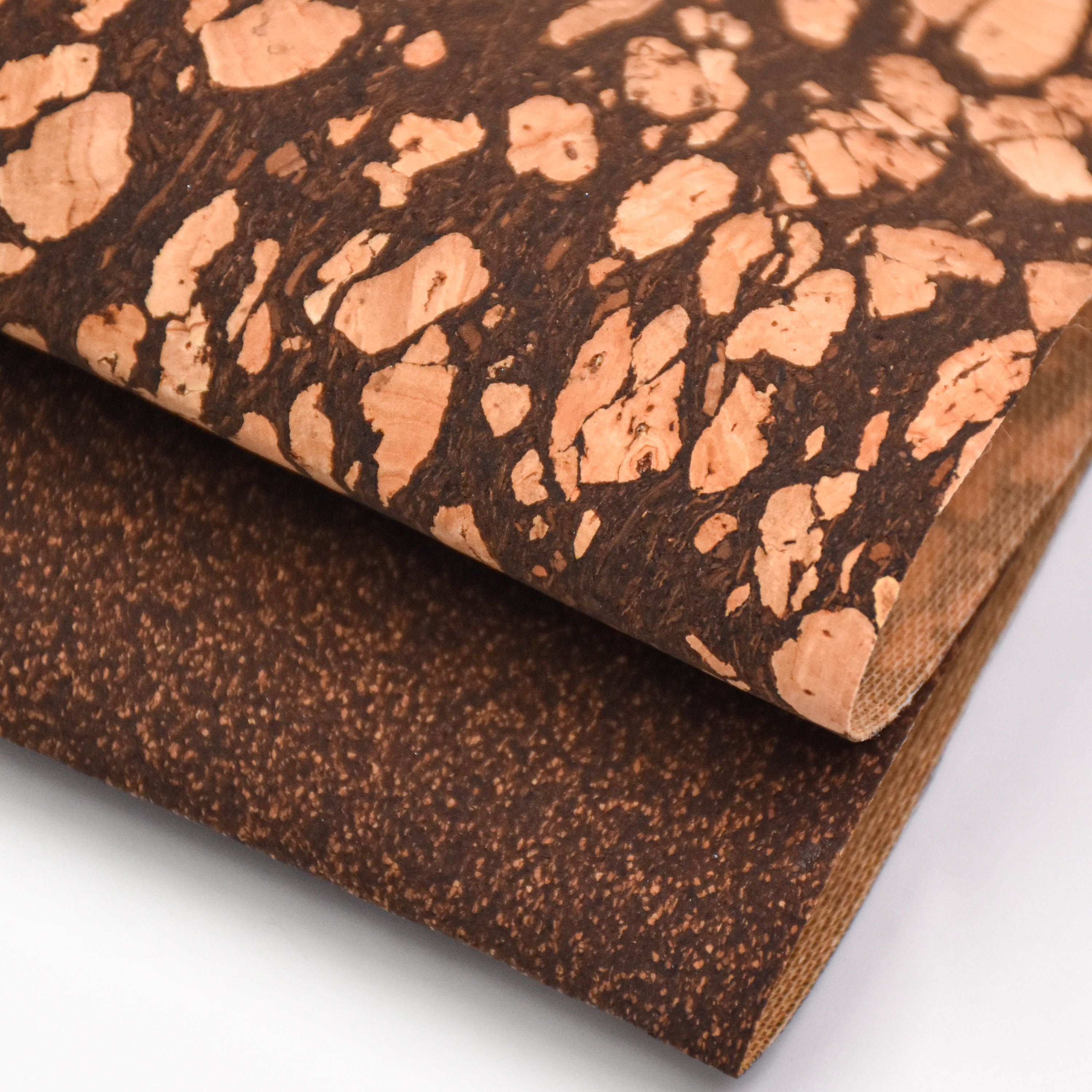 wholesale faux leather fabric Printed cork PU leather