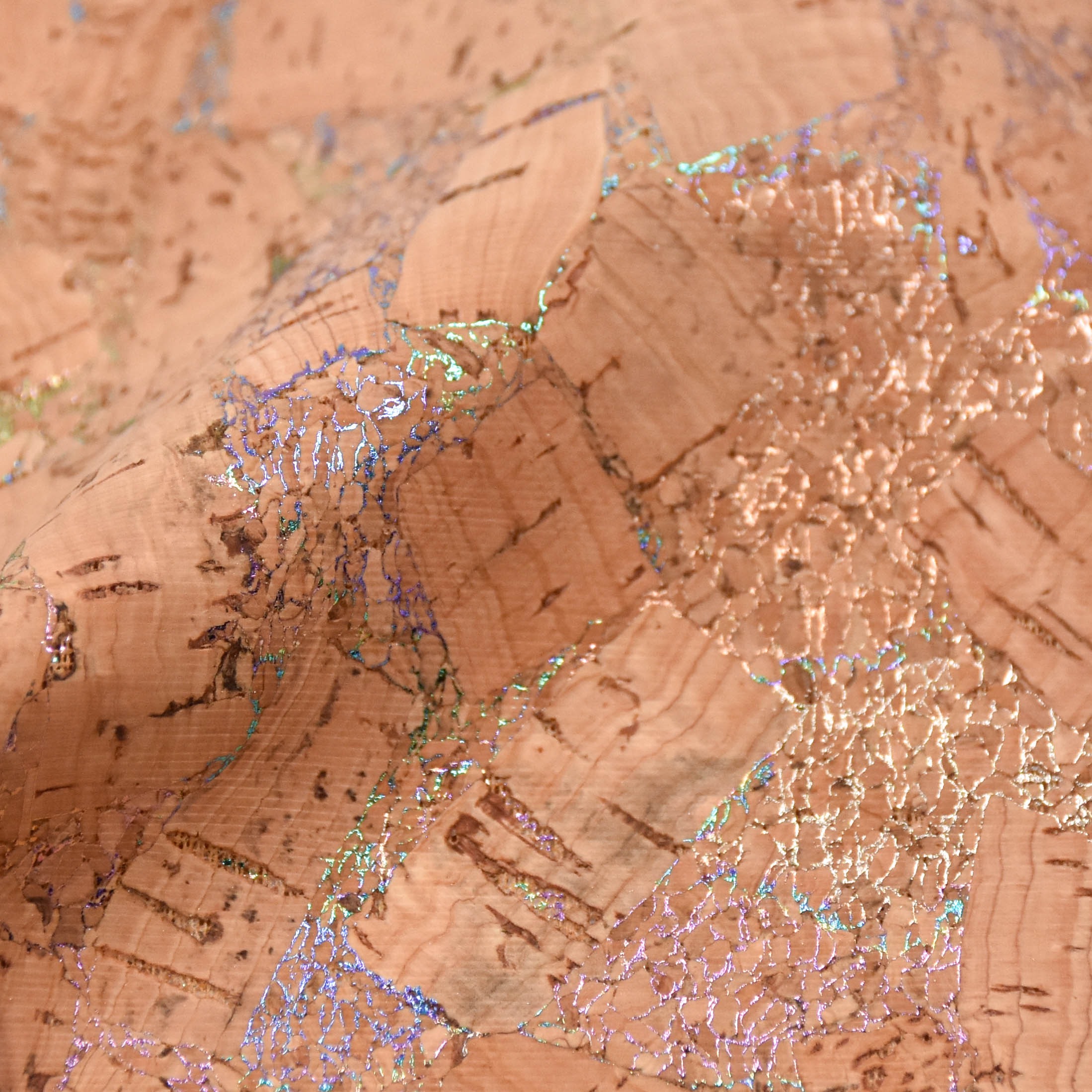  Printed cork PU leather for shoes/bag