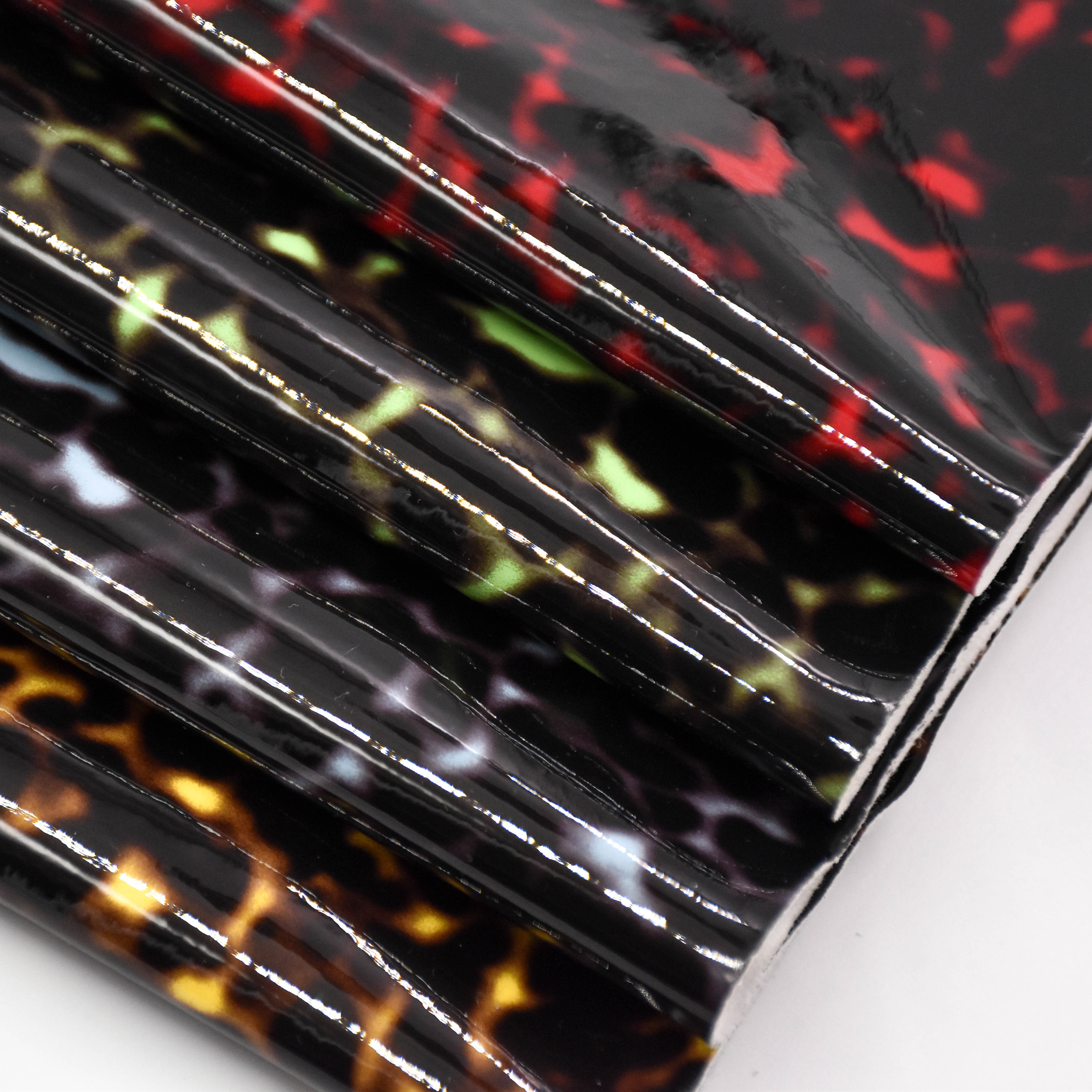 wholesale faux leather fabric print patterns TPU FOIL for shoes 