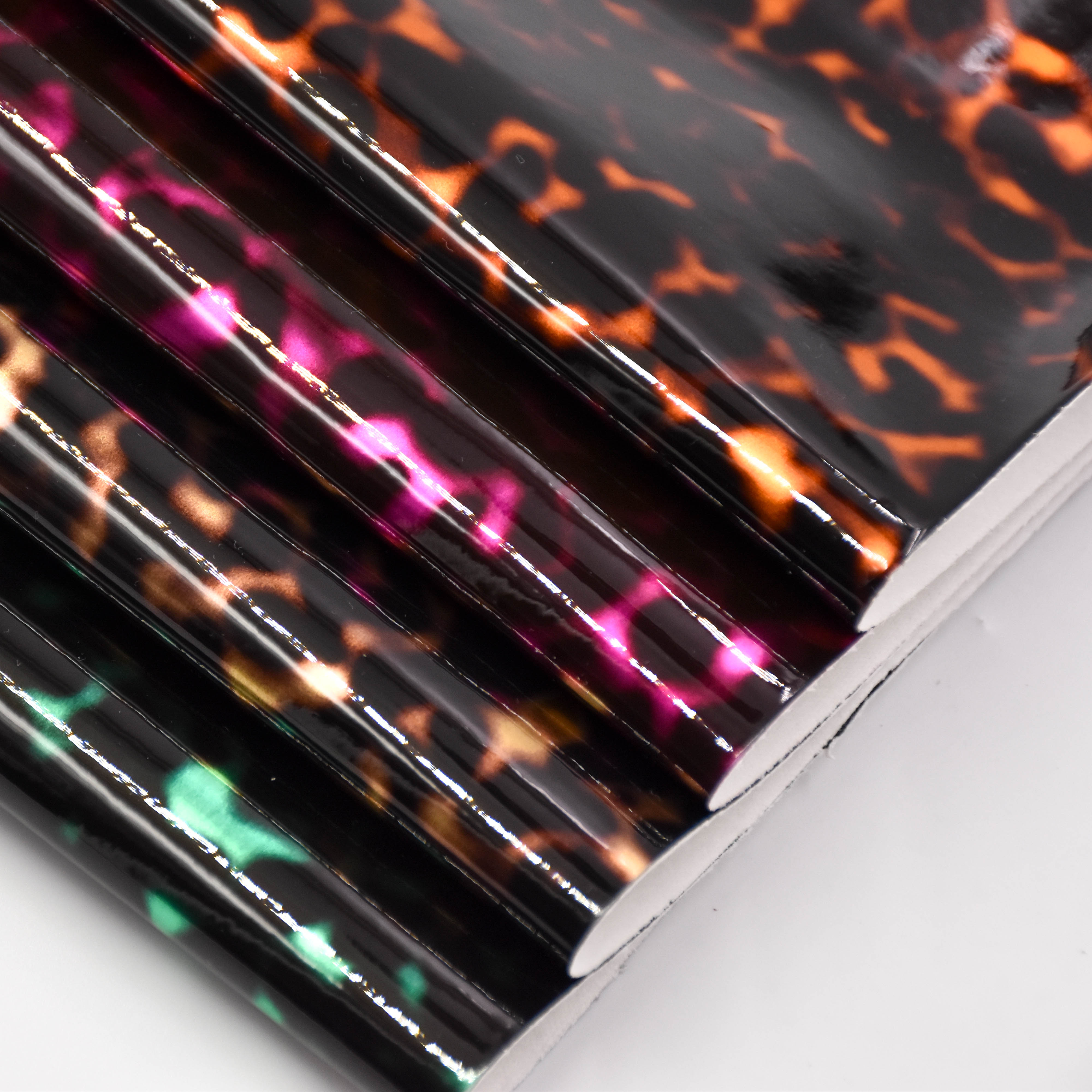 wholesale faux leather fabric print patterns TPU FOIL for shoes