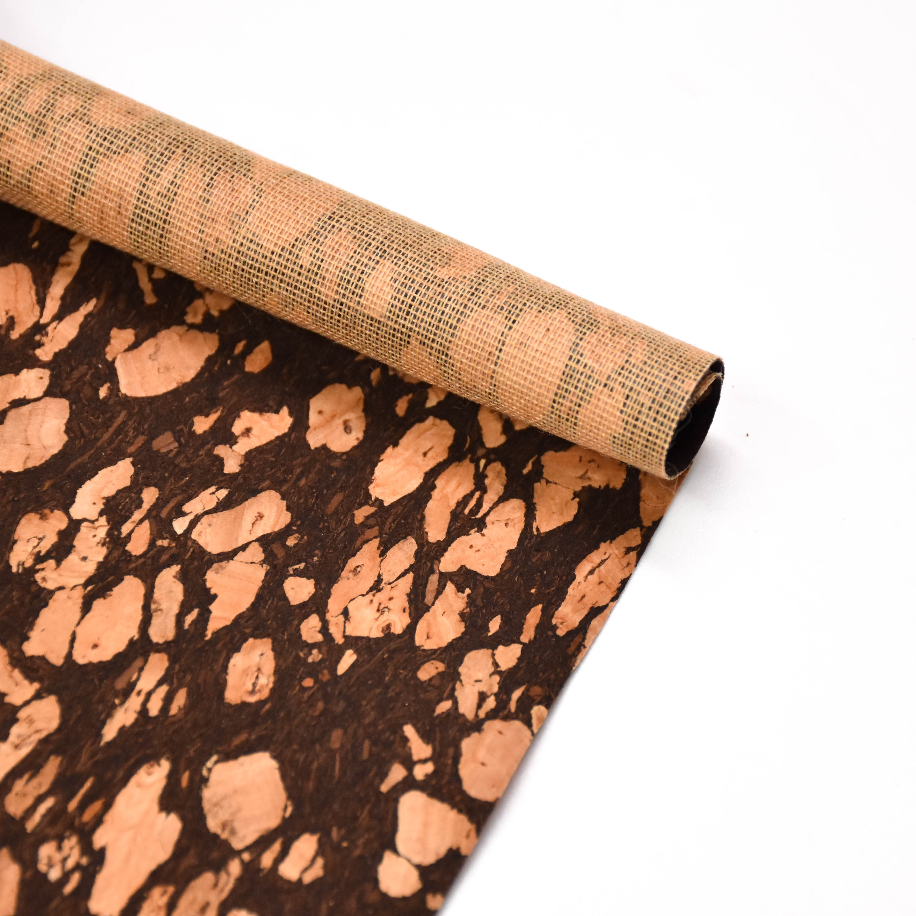 wholesale faux leather fabric Printed cork PU leather