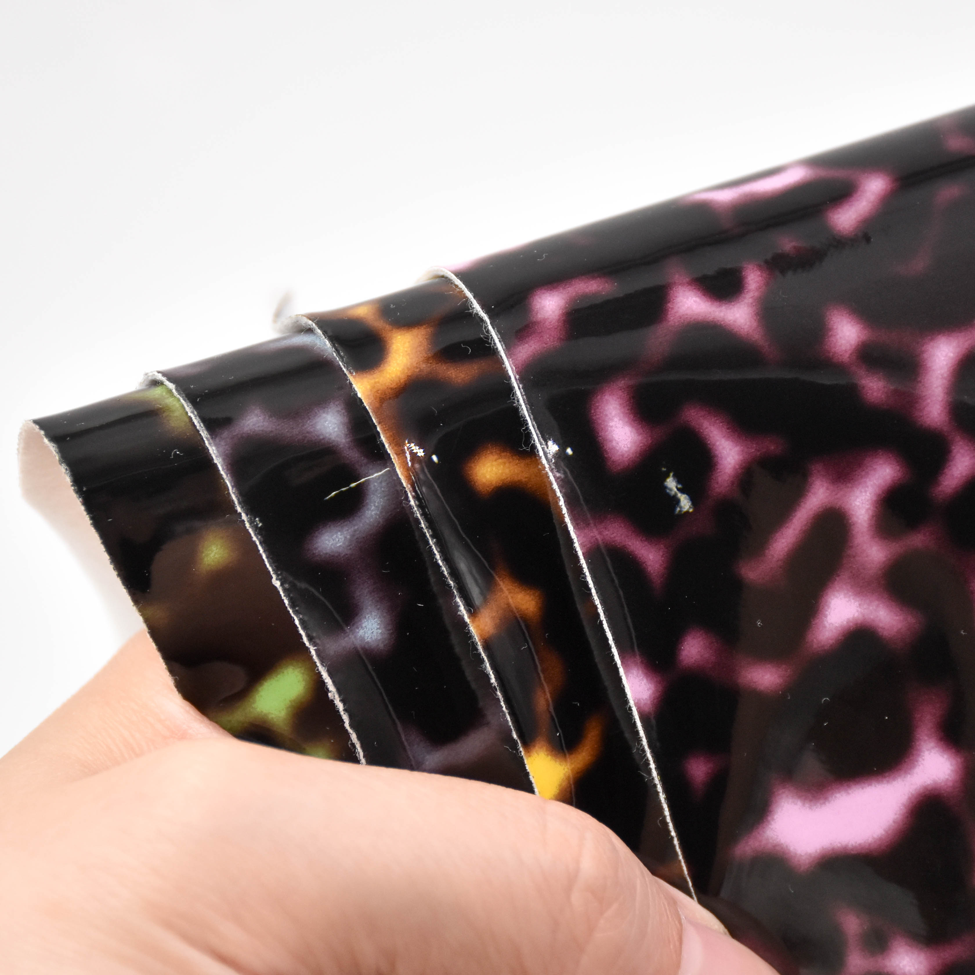 wholesale faux leather fabric print patterns TPU FOIL for shoes 
