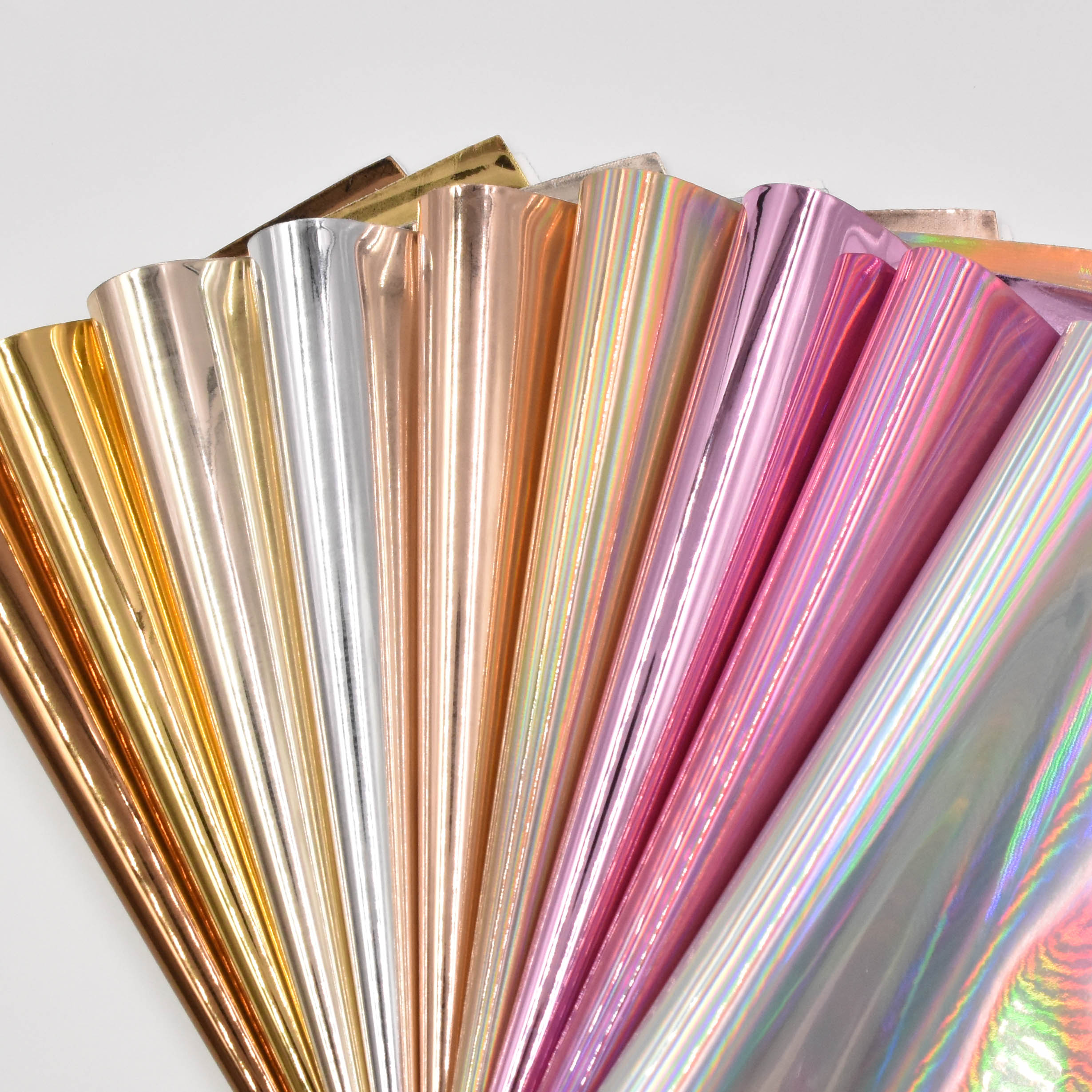 wholesale faux leather fabric TPU Laser irider metal film for shoes