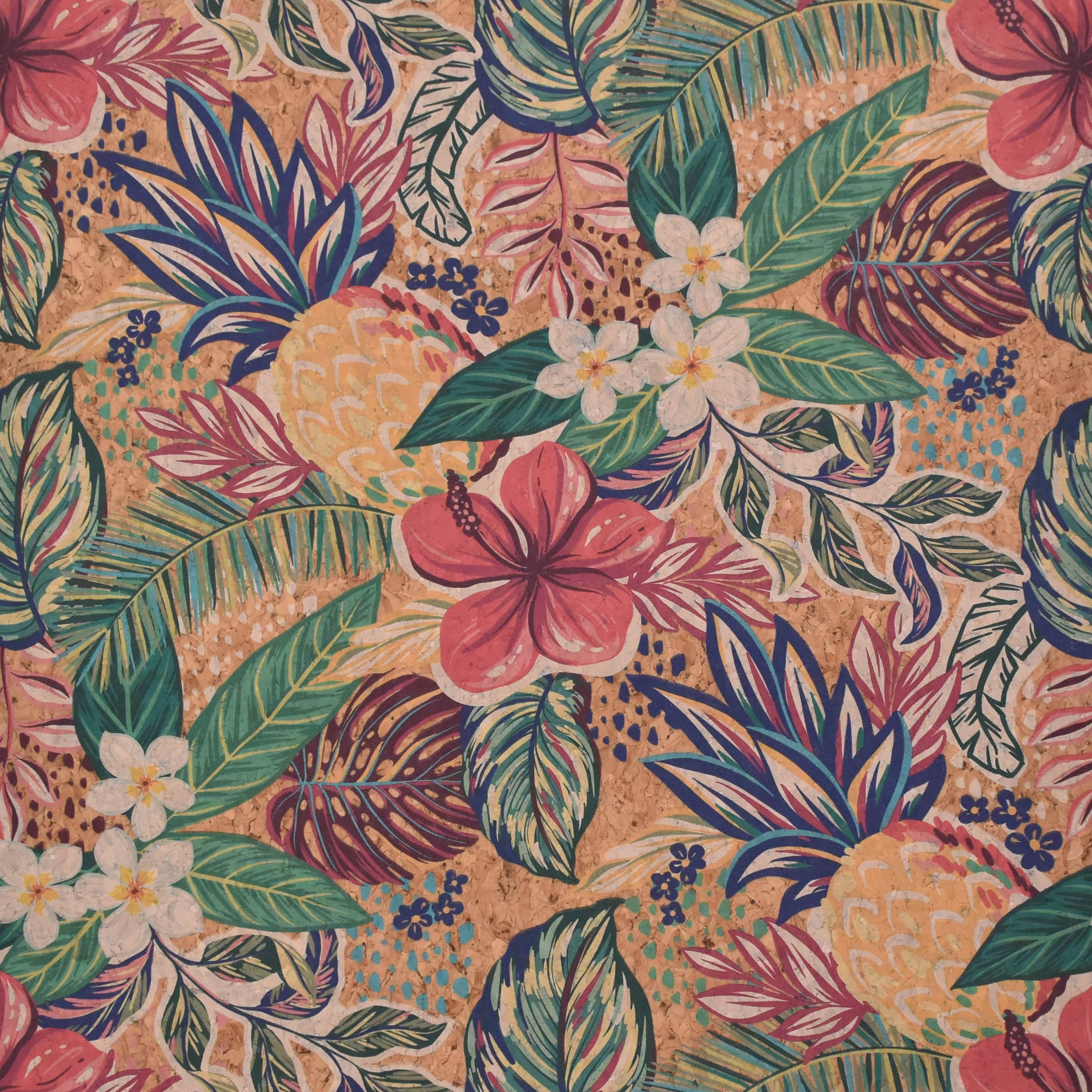 Printed pattern CORK PU LEATHER FOR SHOES/BAG