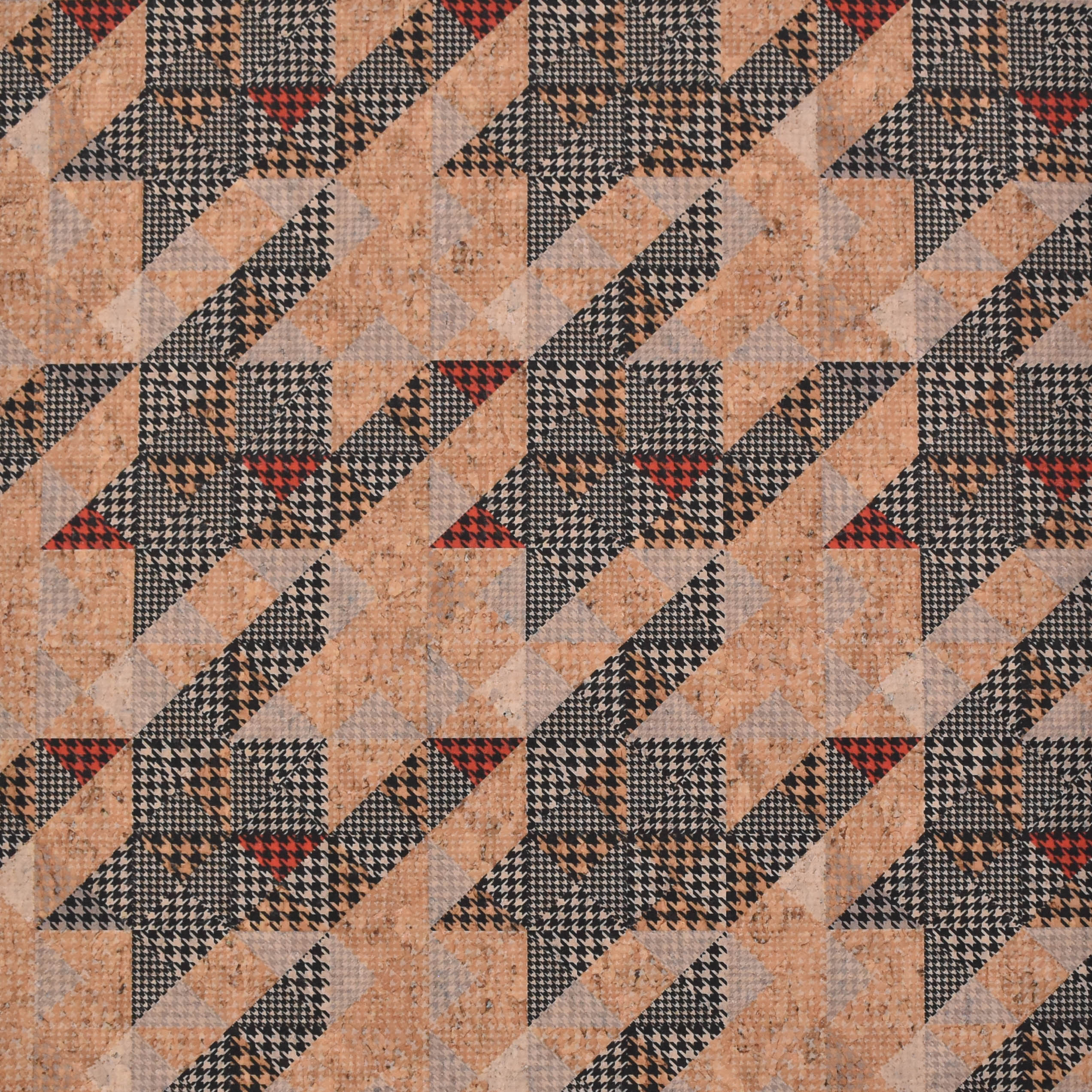 Printed pattern CORK PU LEATHER FOR SHOES/BAG