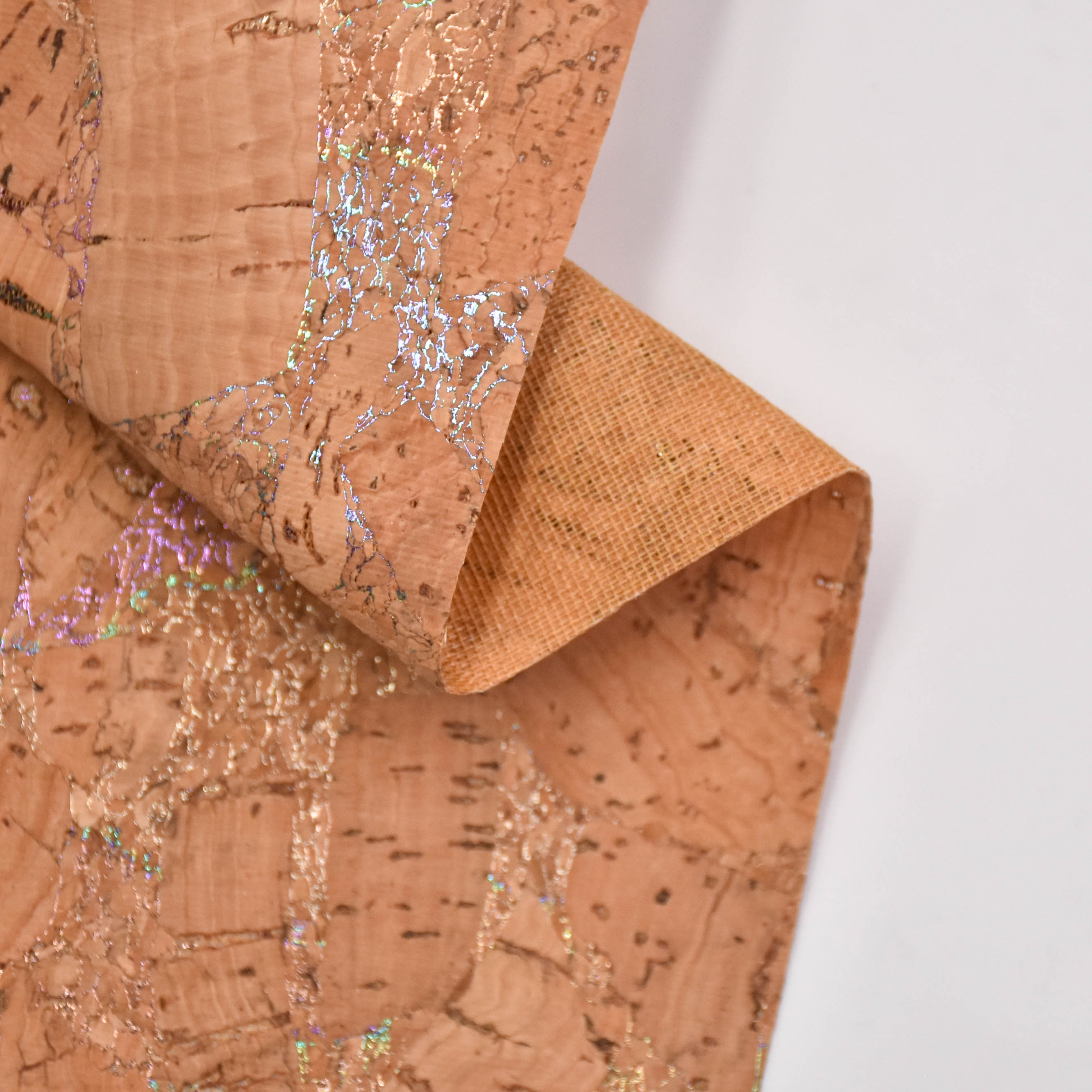  Printed cork PU leather for shoes/bag