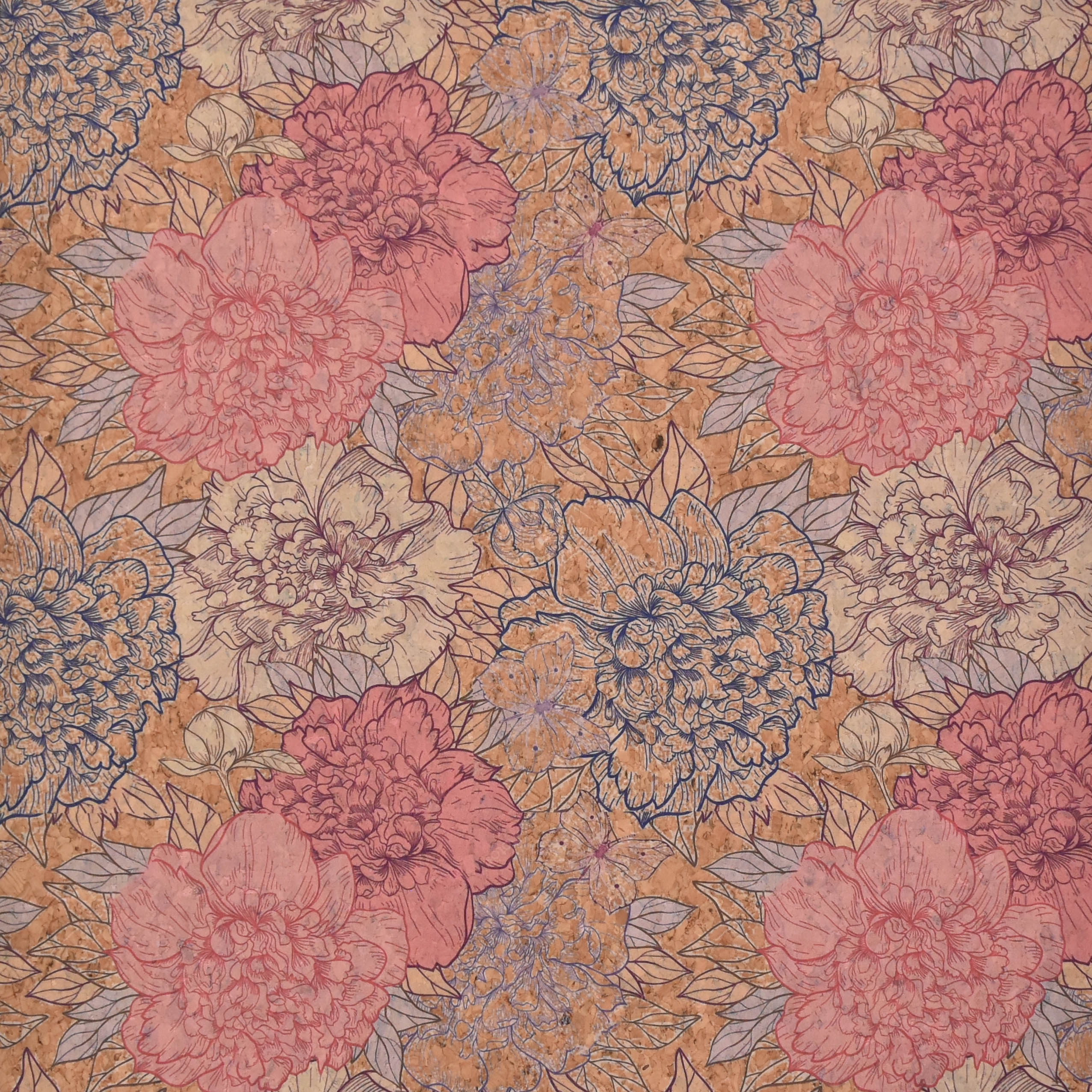 Printed pattern CORK PU LEATHER FOR SHOES/BAG 