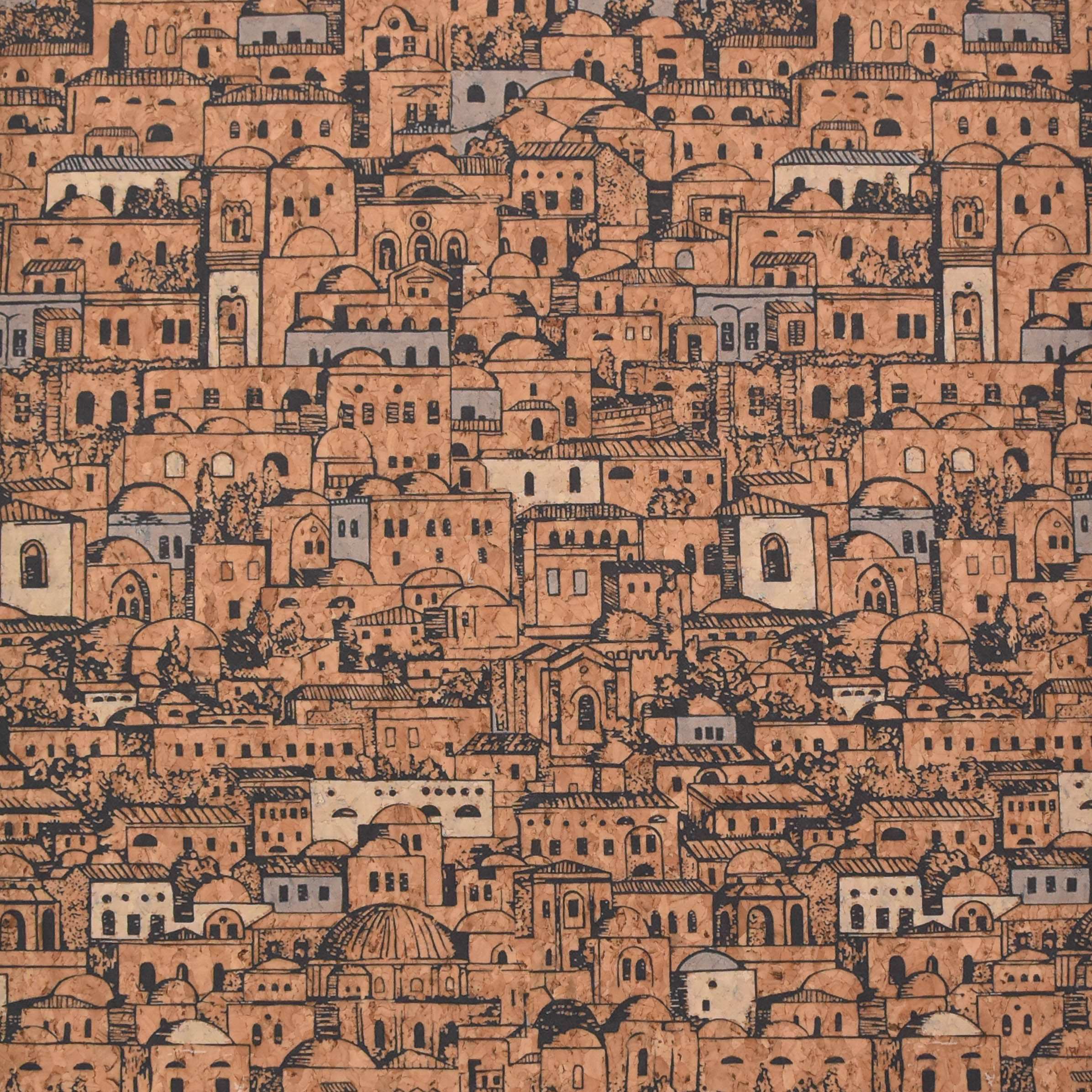 Printed pattern CORK PU LEATHER FOR SHOES/BAG