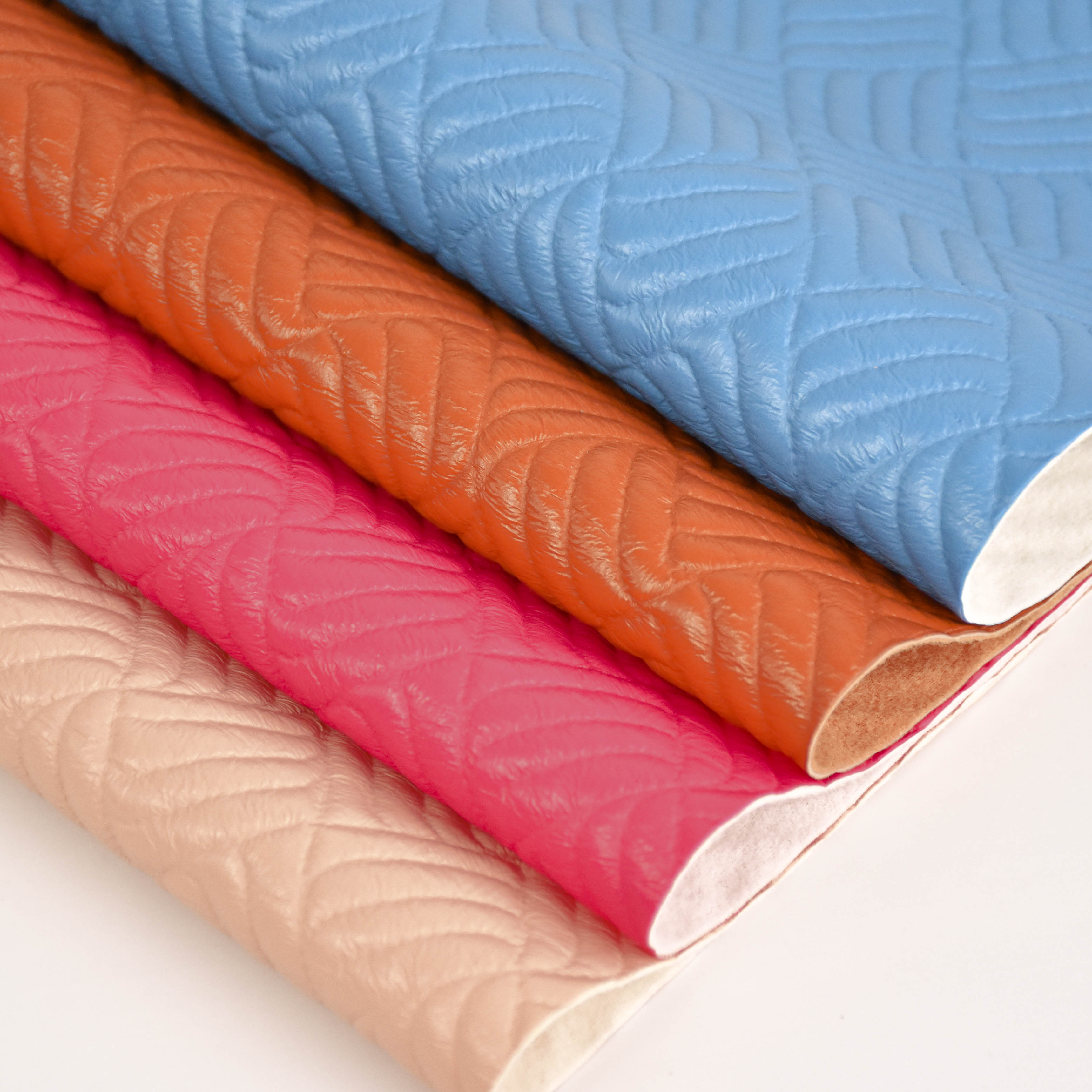wholesale faux leather fabric semi-PU leather fabric for bag