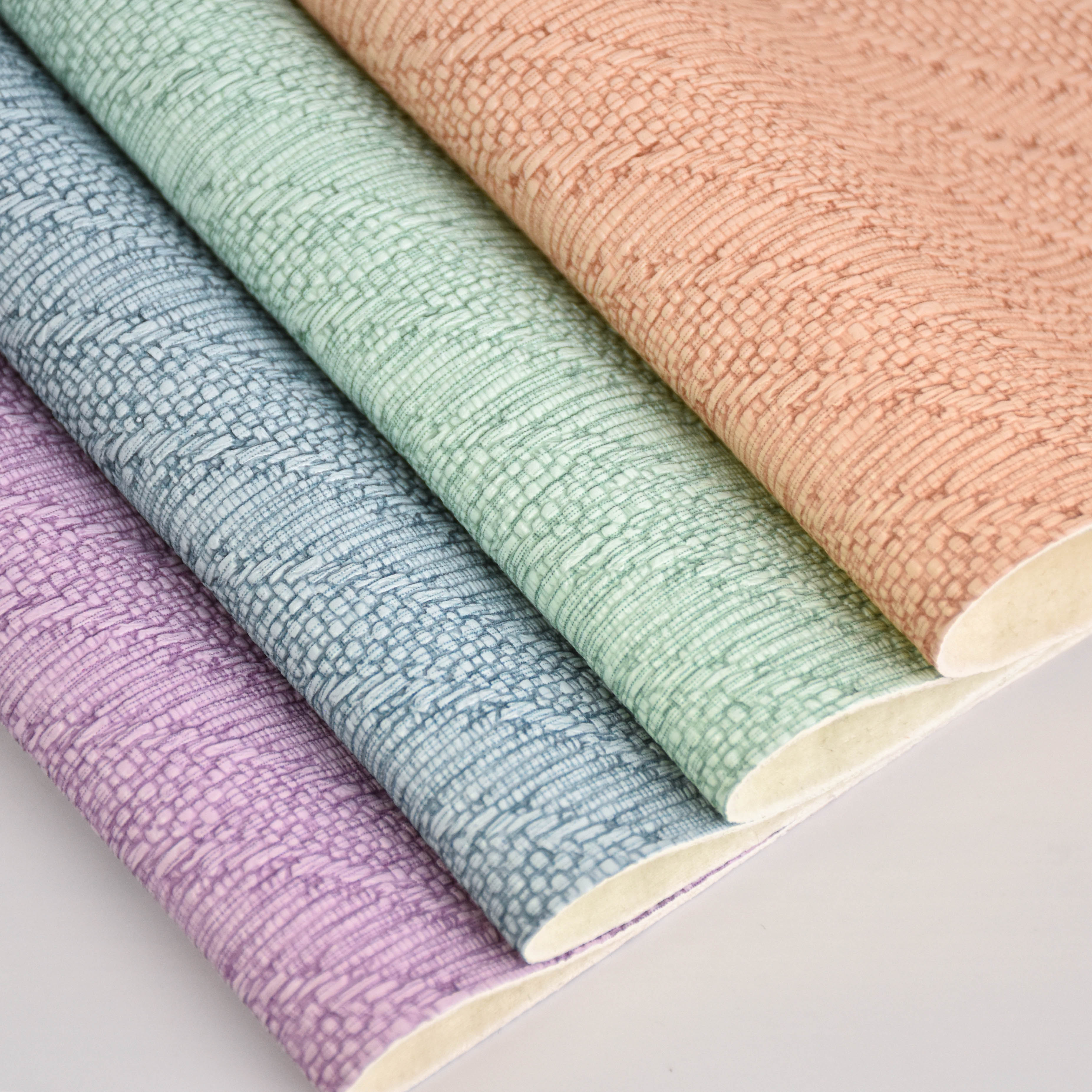 wholesale faux leather fabric semi-PU leather fabric for bag