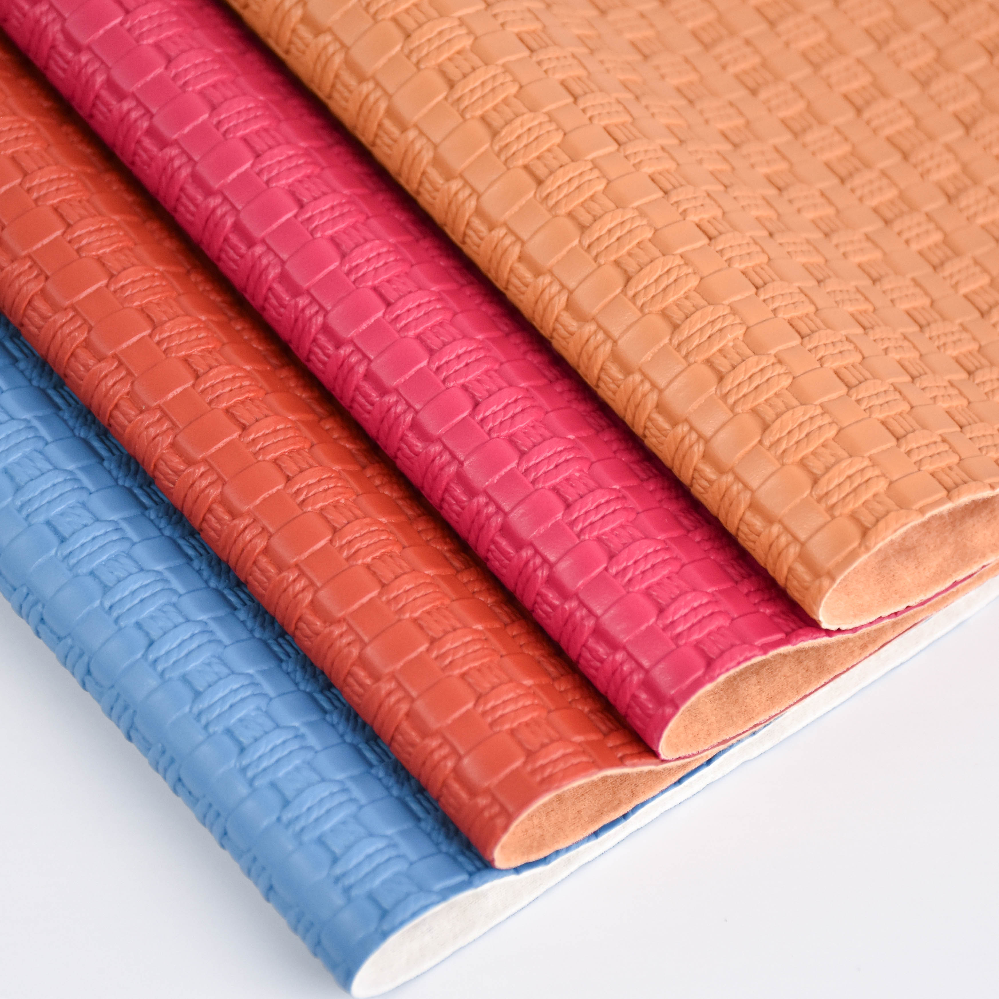 wholesale faux leather fabric semi-PU leather fabric for bag