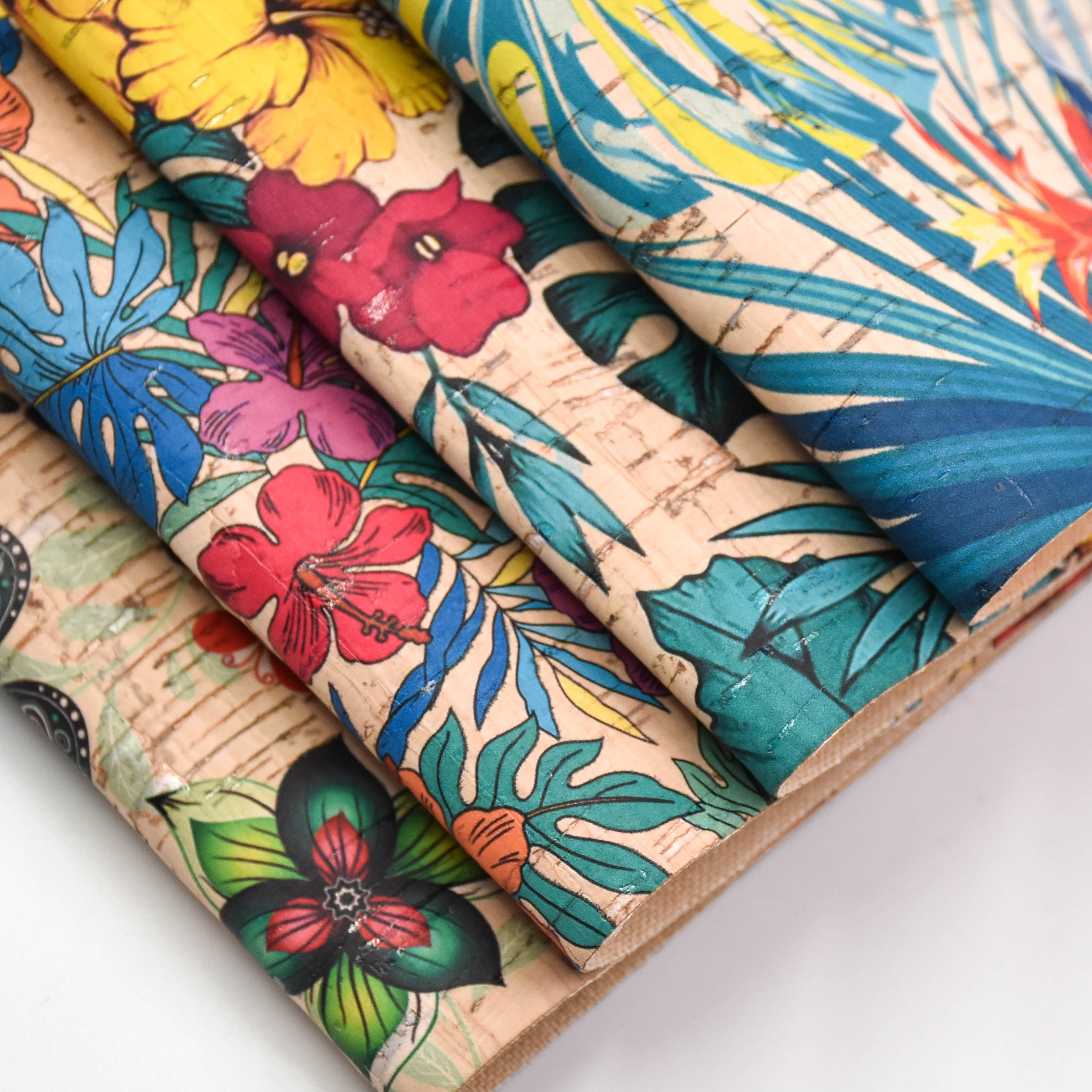 Printed pattern CORK PU LEATHER FOR shoes