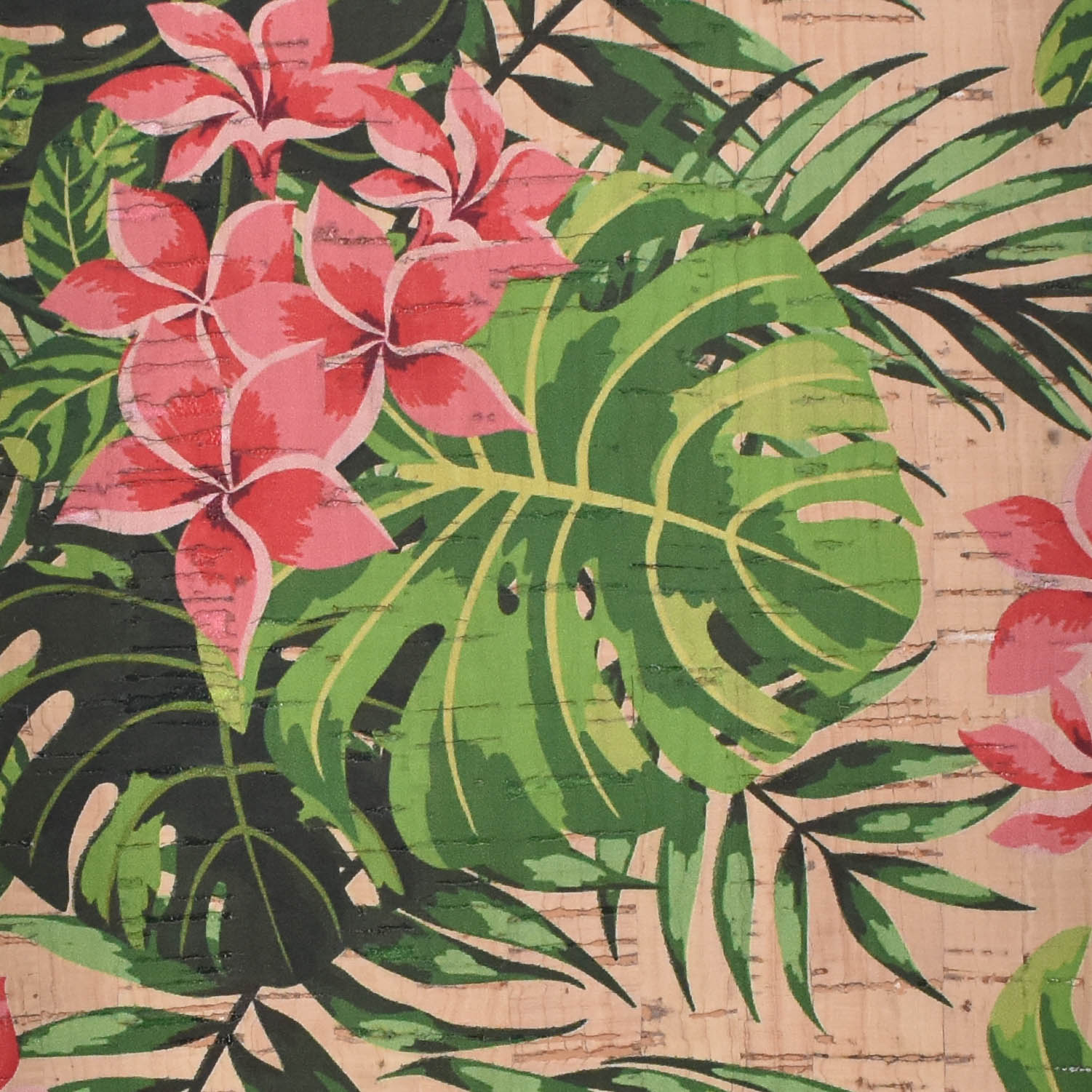 Printed pattern CORK PU LEATHER FOR shoes