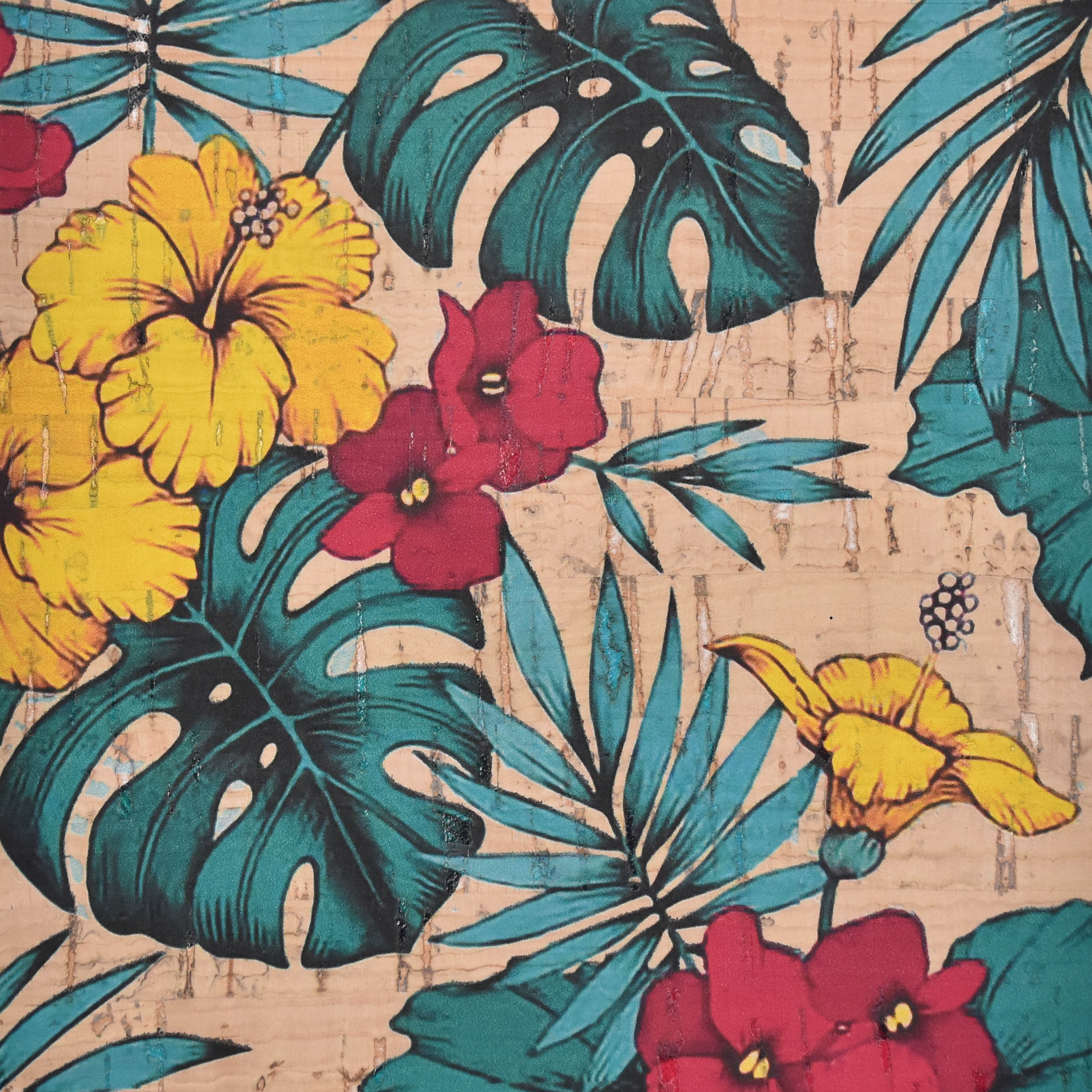 Printed pattern CORK PU LEATHER FOR shoes