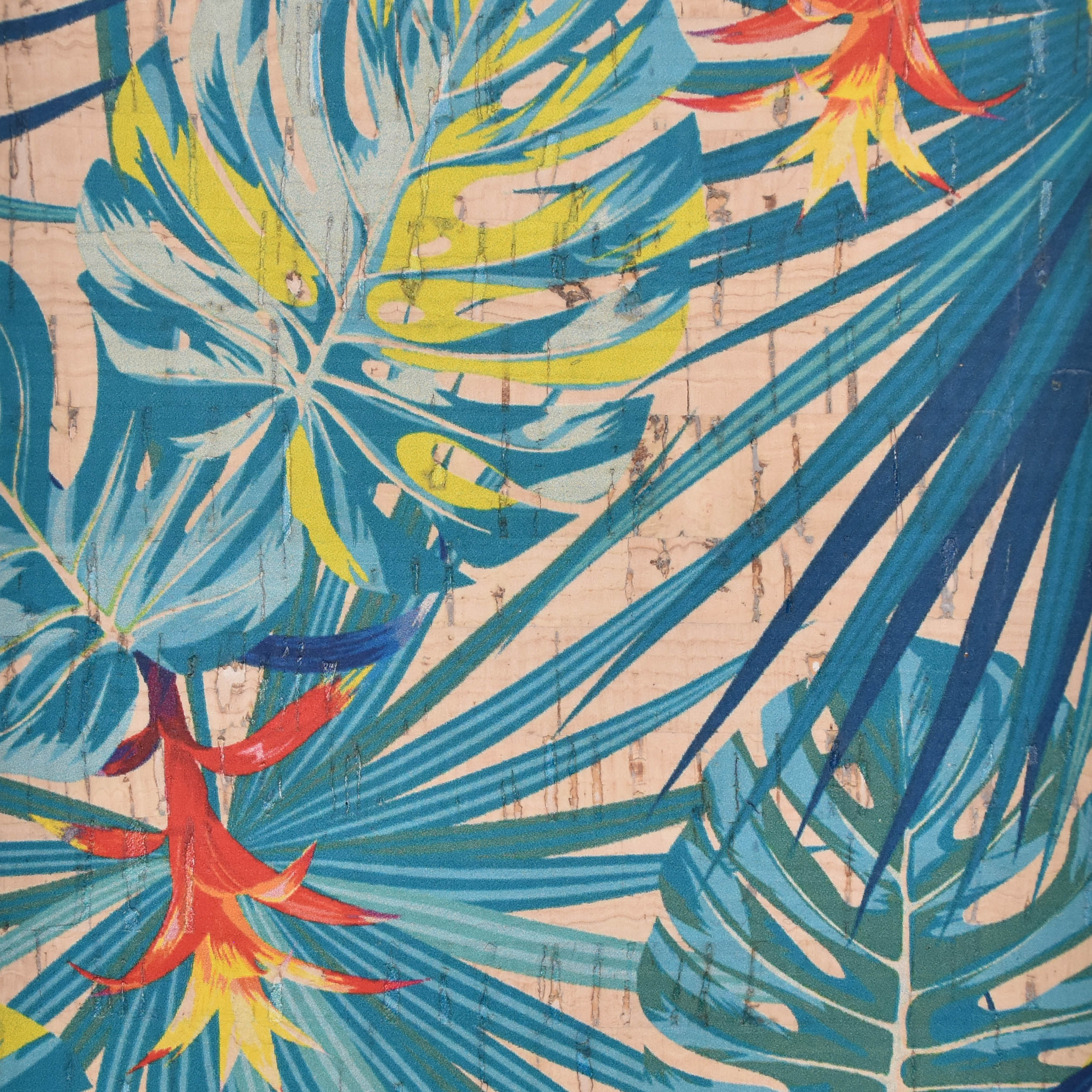 Printed pattern CORK PU LEATHER FOR shoes