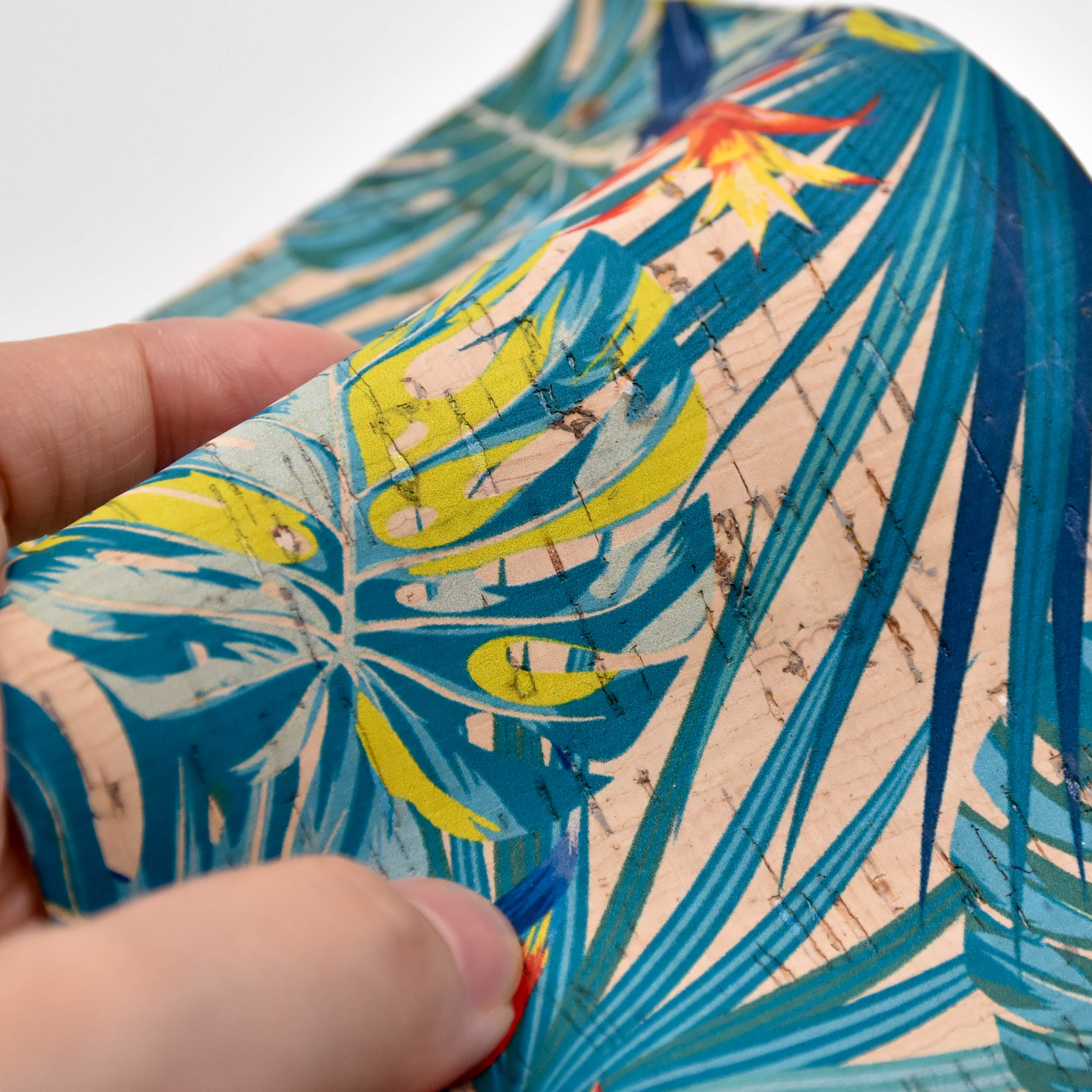 Printed pattern CORK PU LEATHER FOR shoes