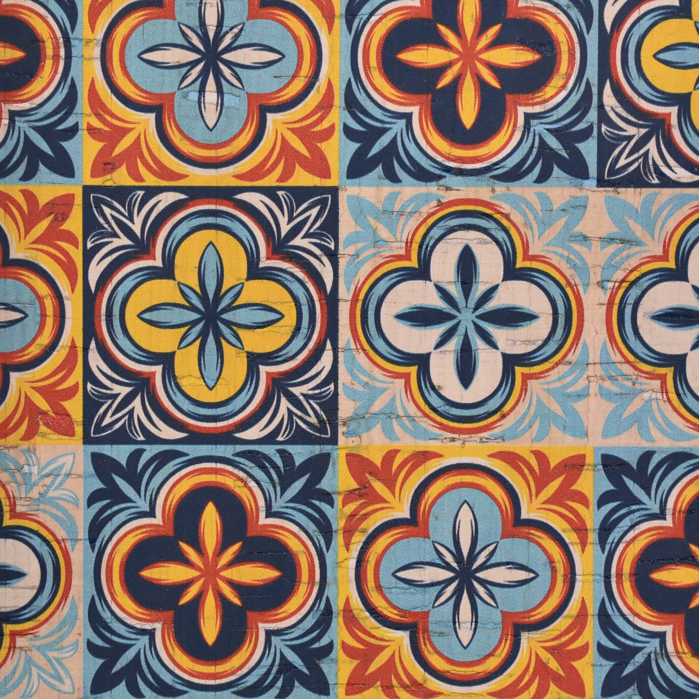 Printed pattern CORK PU LEATHER FOR shoes