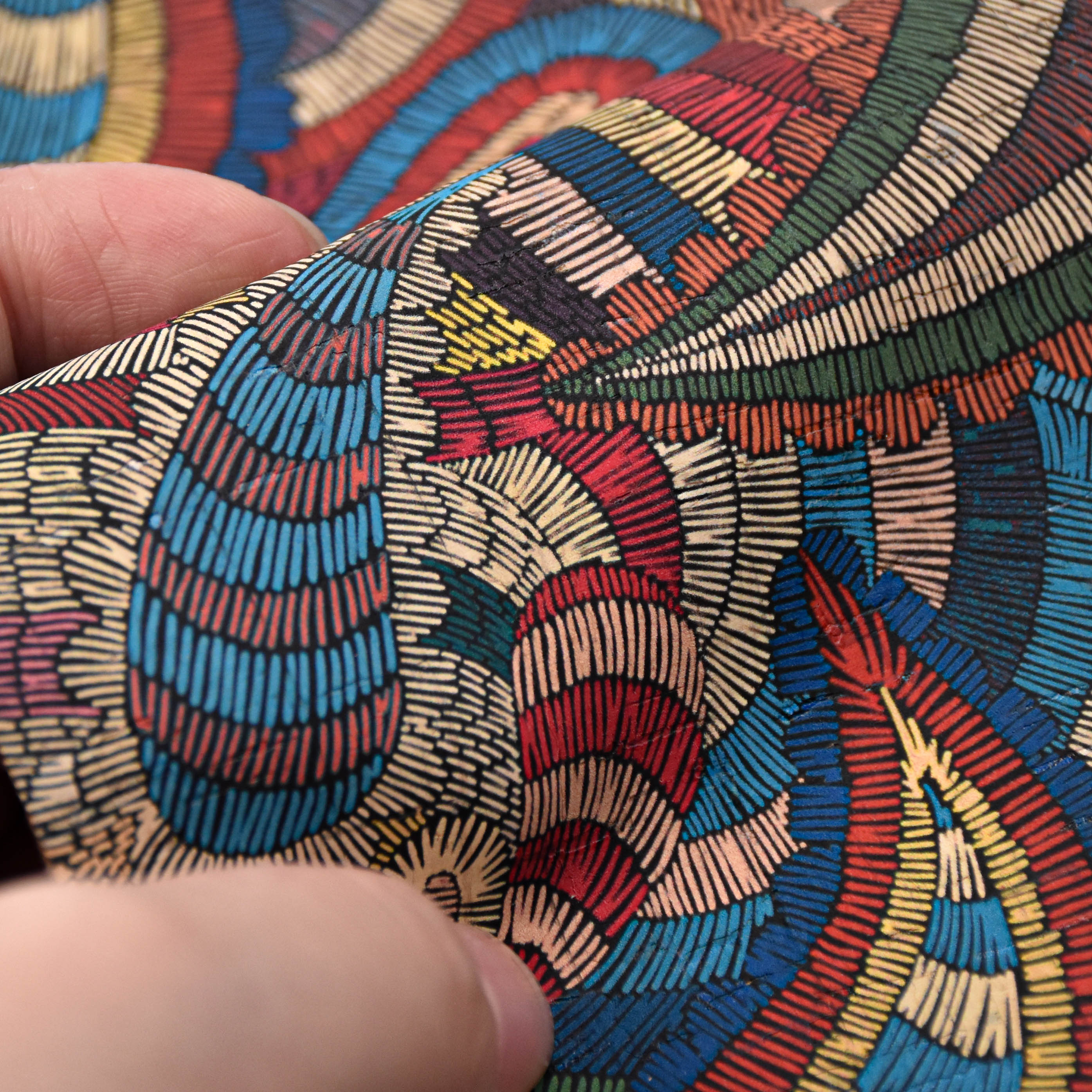 Printed pattern CORK PU LEATHER FOR shoes