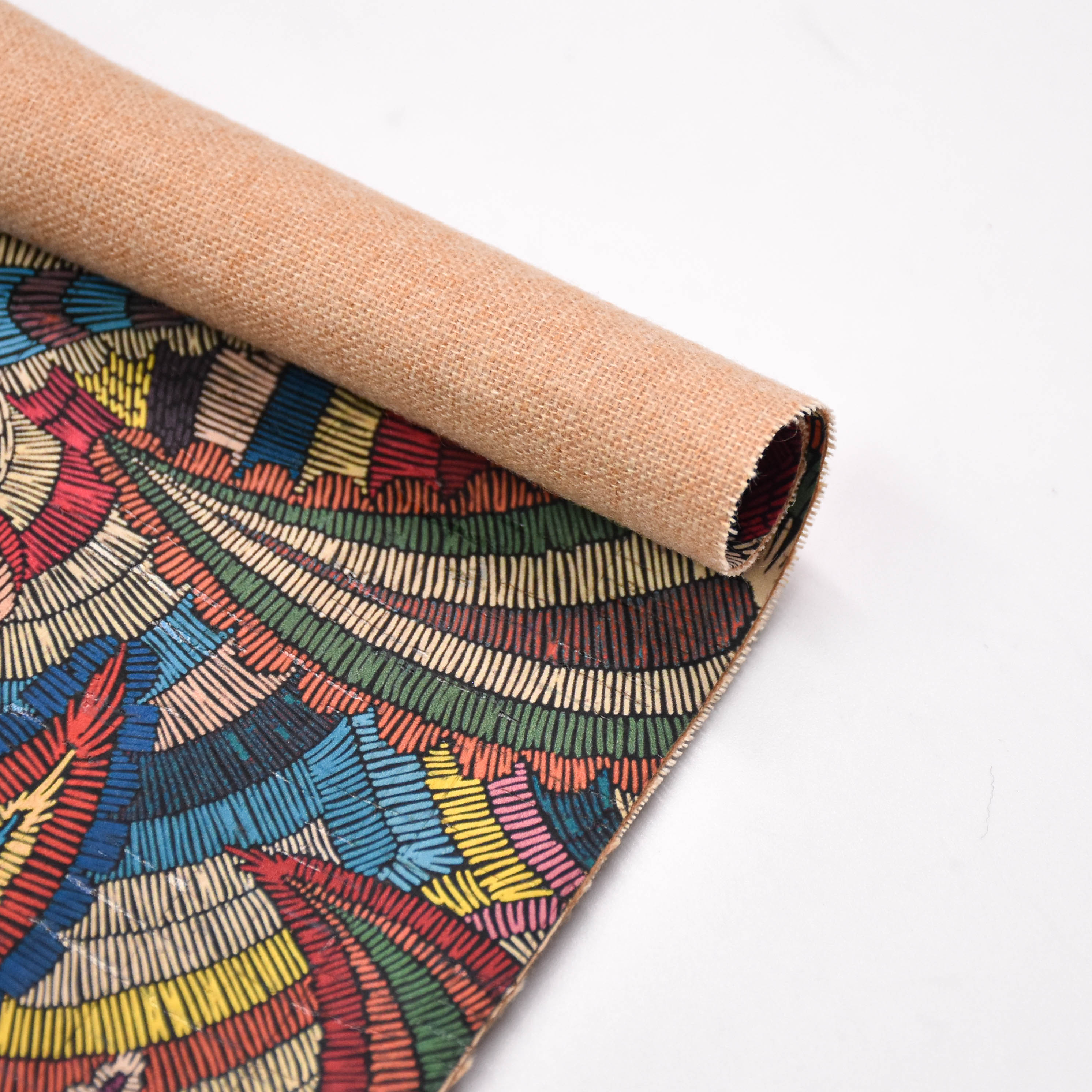 Printed pattern CORK PU LEATHER FOR shoes