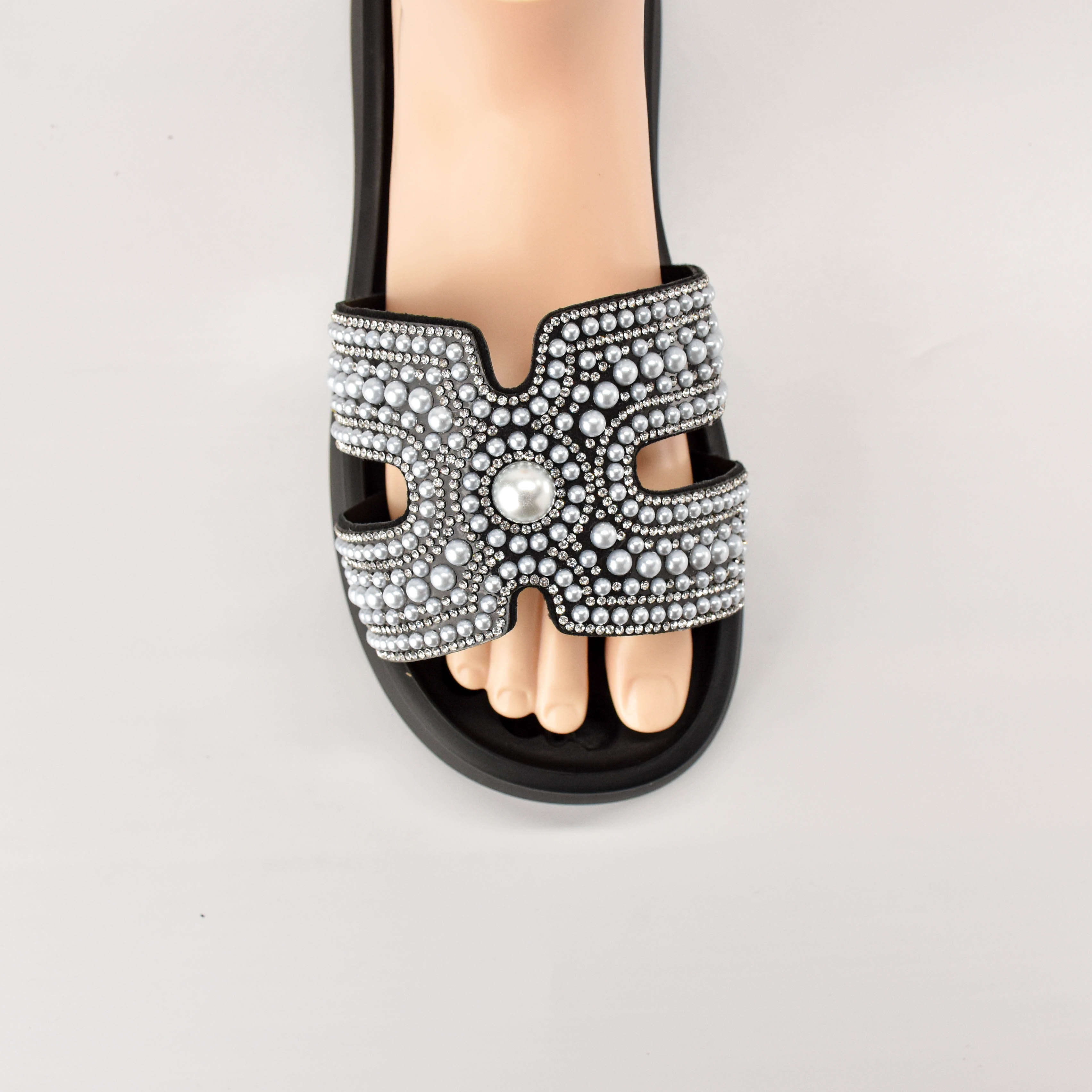 wholesale  Ladies Shoe Upper PU Leather Sandals Upper Vamp