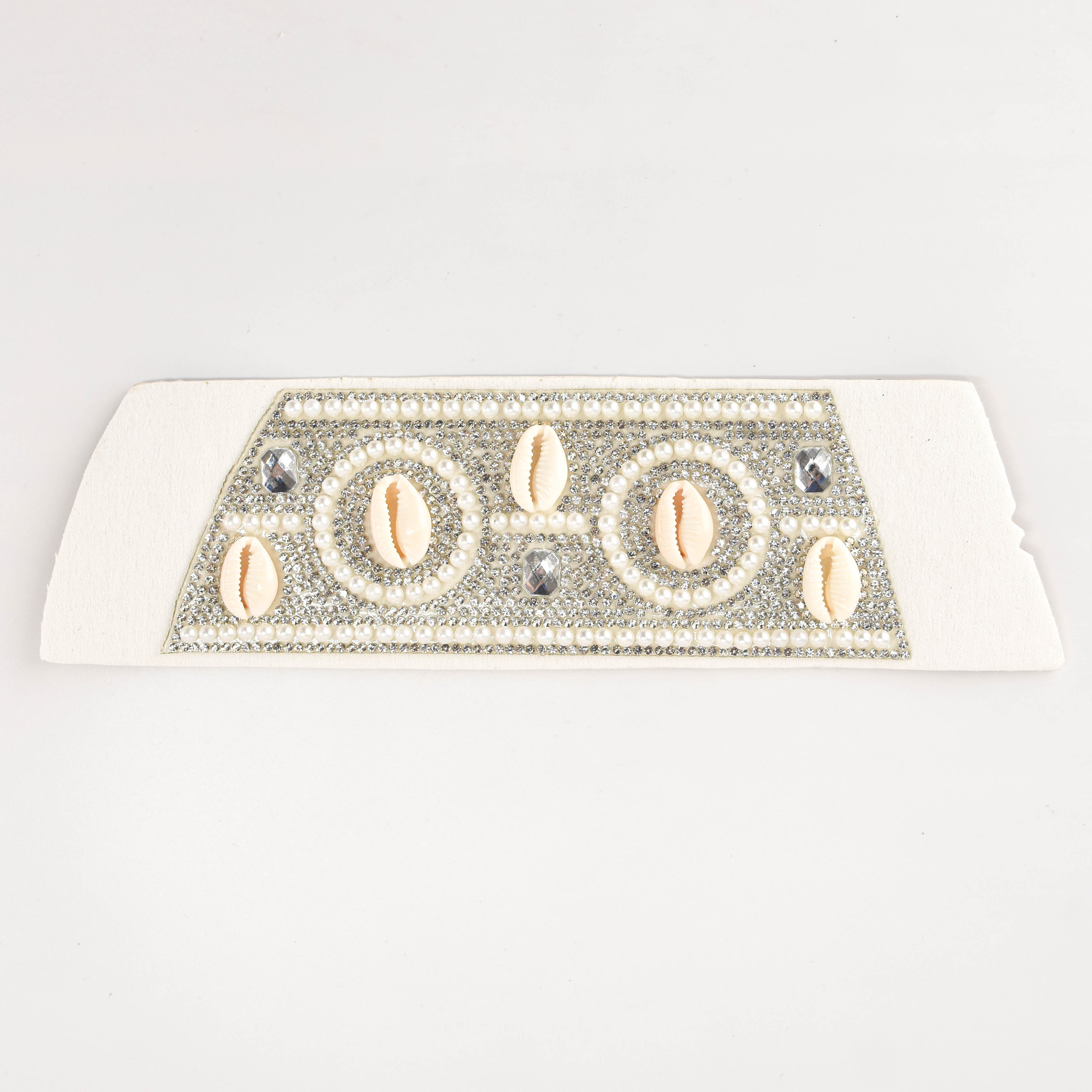 wholesale Ladies Shoe Upper PU Leather Pearl Shell Sandals Upper Vamp 