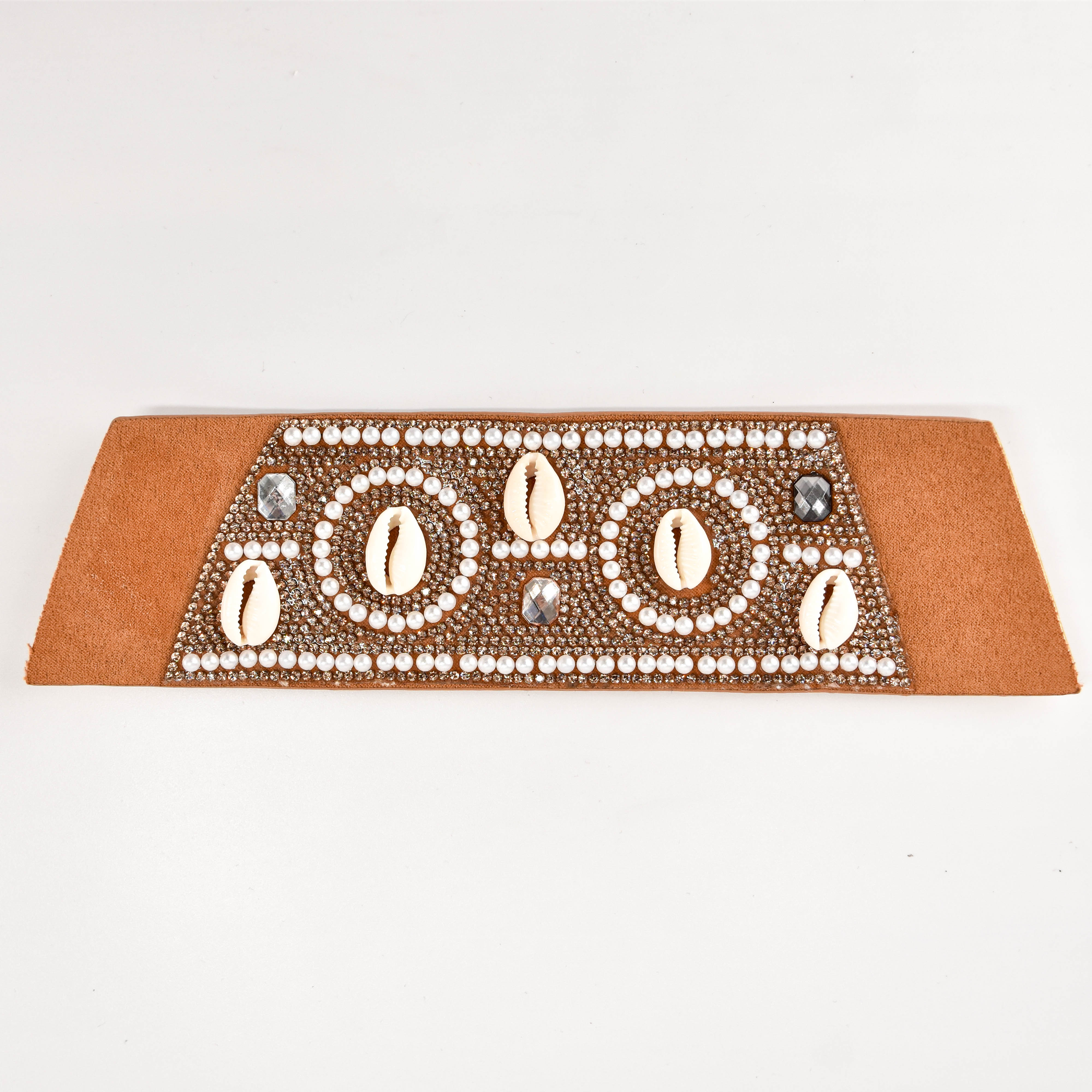 wholesale Ladies Shoe Upper PU Leather Pearl Shell Sandals Upper Vamp 