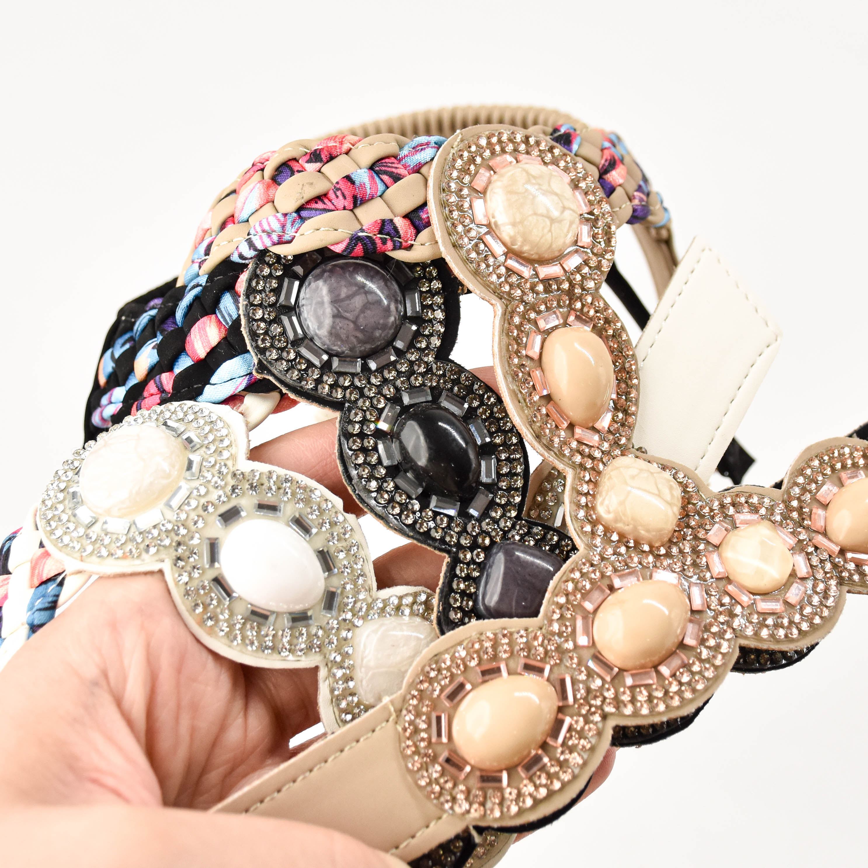 China Manufactures Ladies Shoe Upper PU Leather Women Sandals Upper Vamp