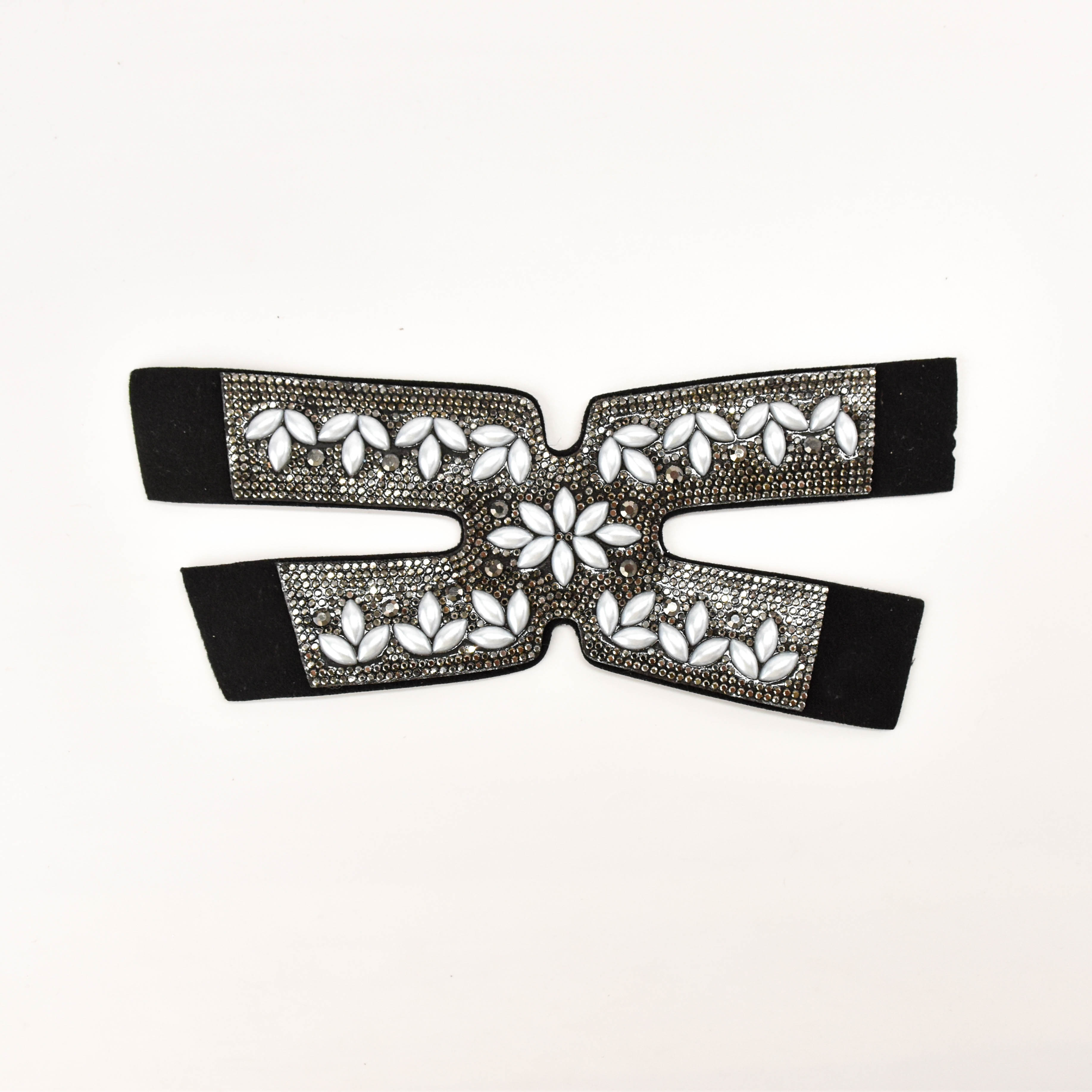 wholesale Ladies Shoe Upper PU Leather Diamond pearl Sandals Upper Vamp