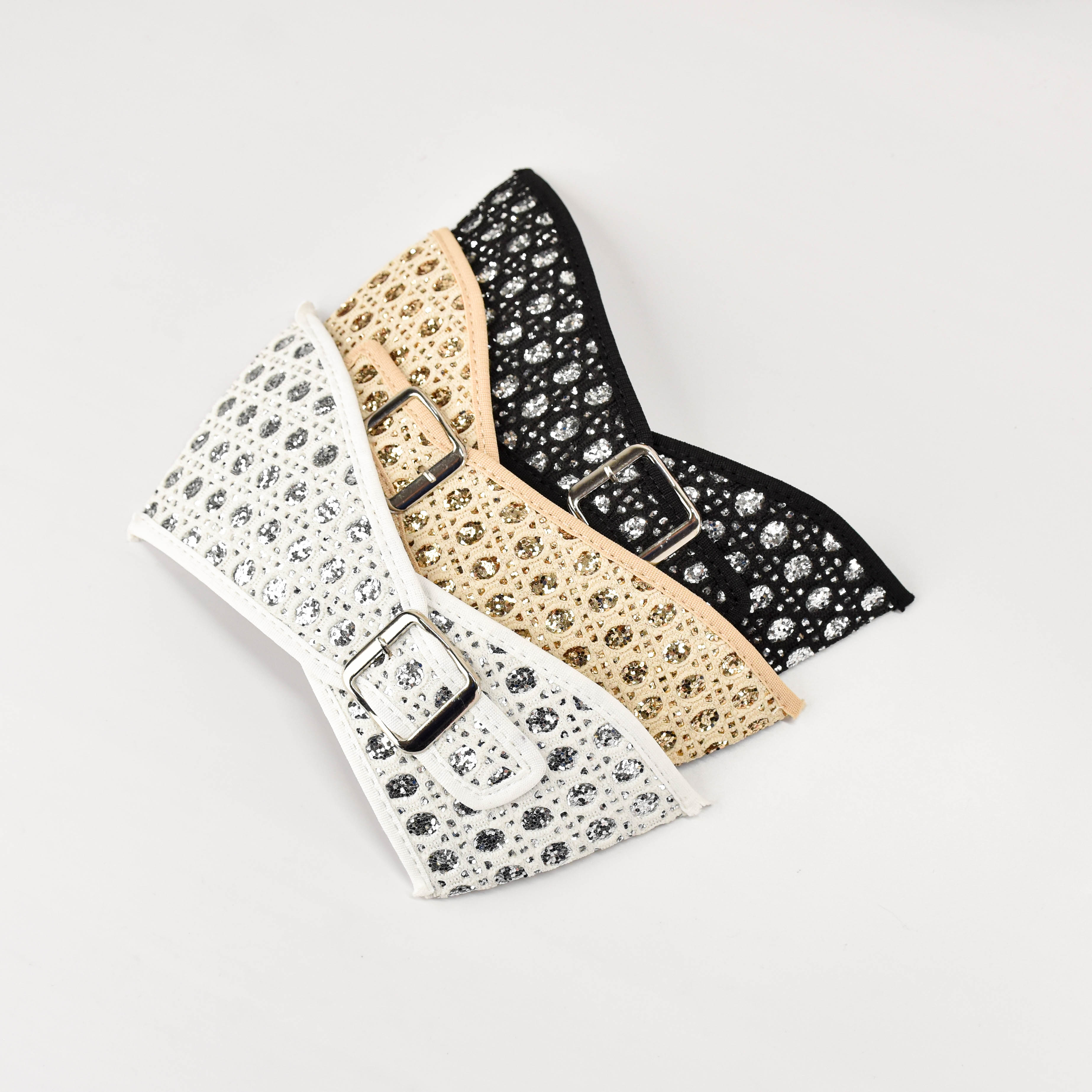 Wholesale Single Buckle Outer Wear Beach Slides with Glitter Uppers