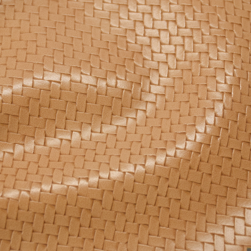  Imitation woven Vacuum Emboss Artificial PVC leather for bag