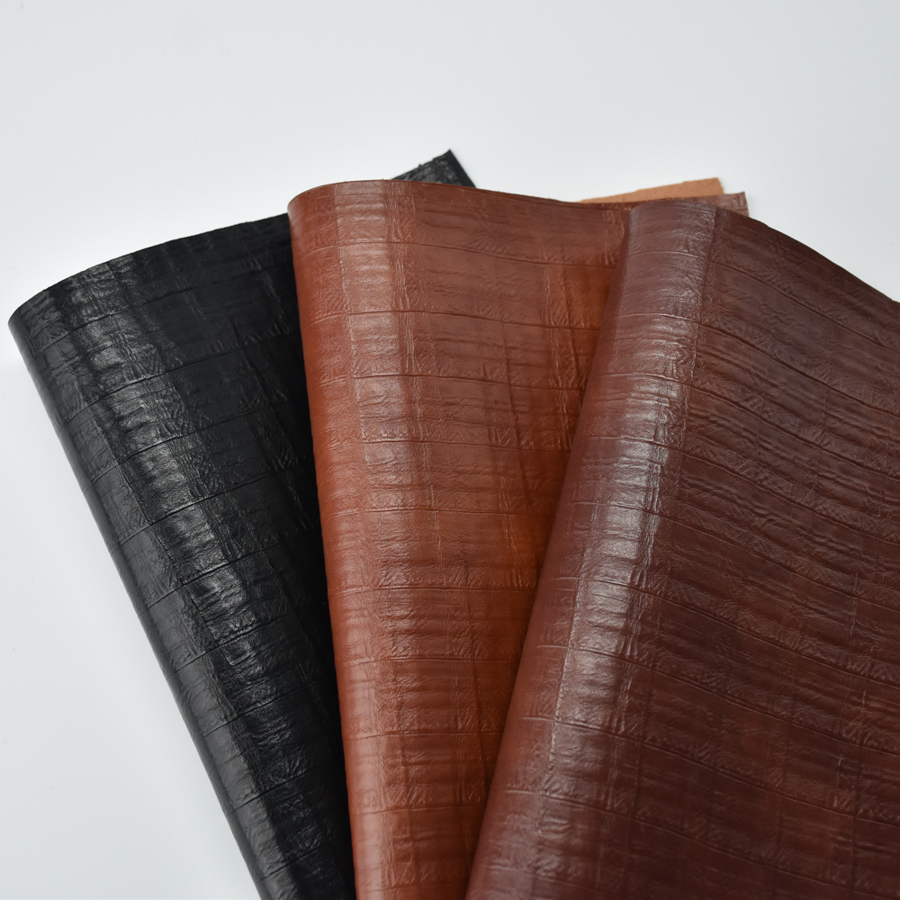 Artificial pu leather Vacuum Emboss ynthetic Leather Fabric for Men's Shoes