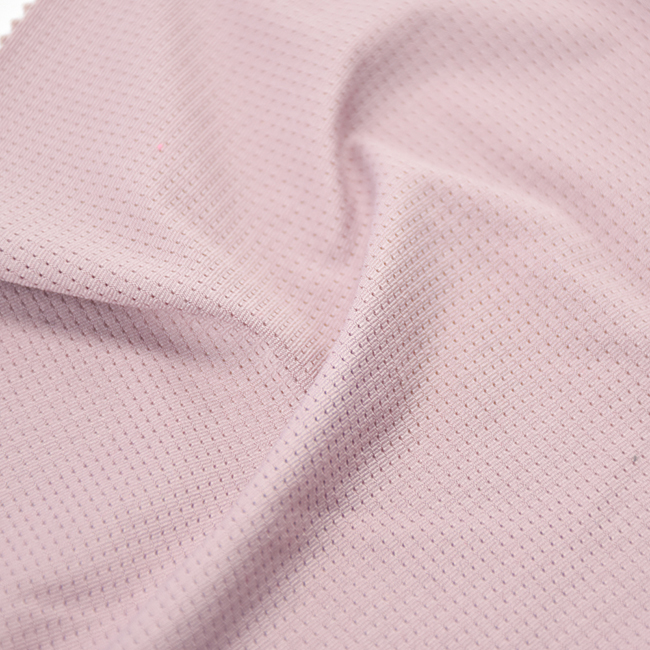 110GSM Quick Dry Breathable Mesh Elastane Fabric 88% Polyester 12% Spandex for Yoga Tops, Running Shirts & Activewear