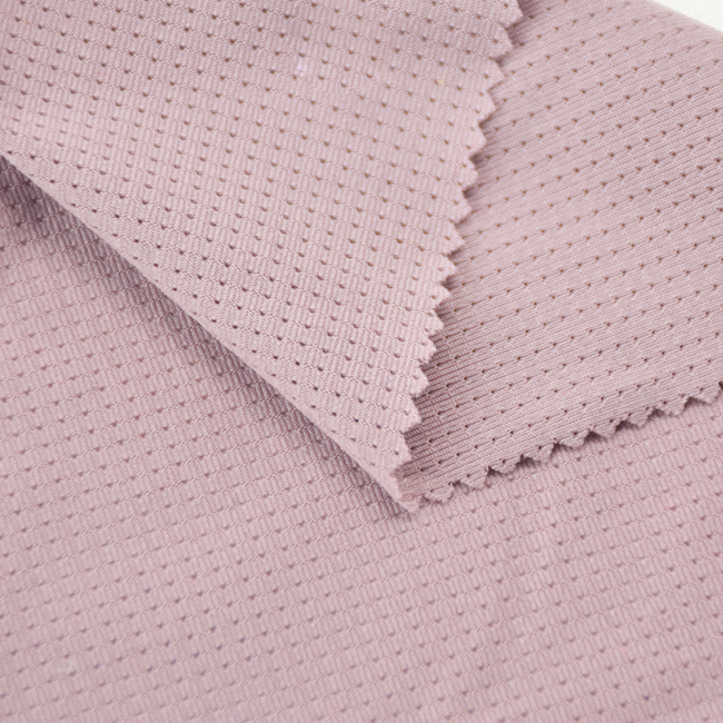 110GSM Quick Dry Breathable Mesh Elastane Fabric 88% Polyester 12% Spandex for Yoga Tops, Running Shirts & Activewear