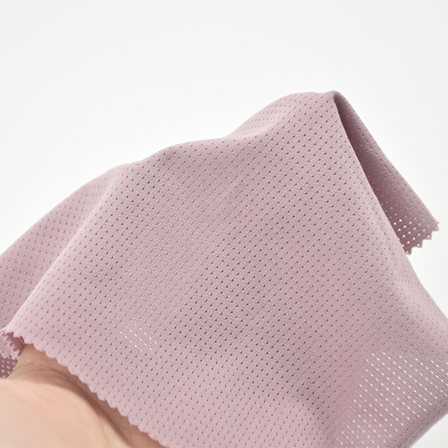 110GSM Quick Dry Breathable Mesh Elastane Fabric 88% Polyester 12% Spandex for Yoga Tops, Running Shirts & Activewear