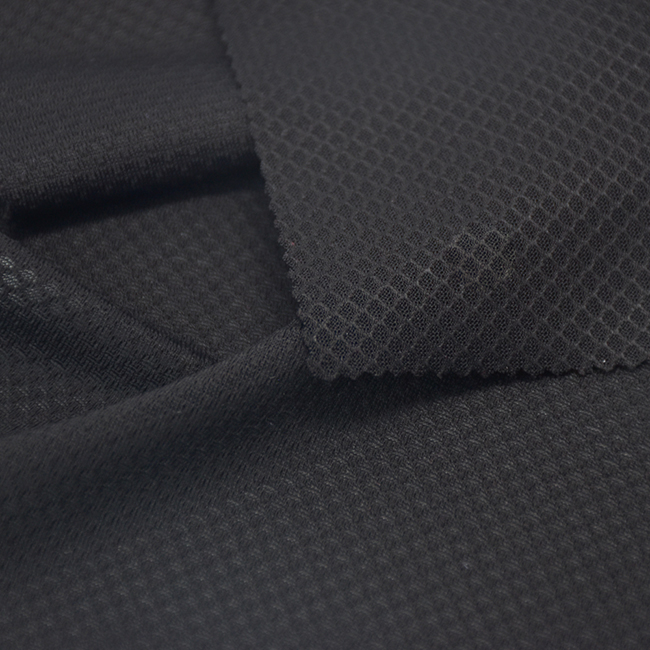 130GSM Quick Dry Breathable Honeycomb Mesh Elastane Fabric 91% Polyamide 9% Spandex for Men’s Sportswear Tops & Athletic Shirts